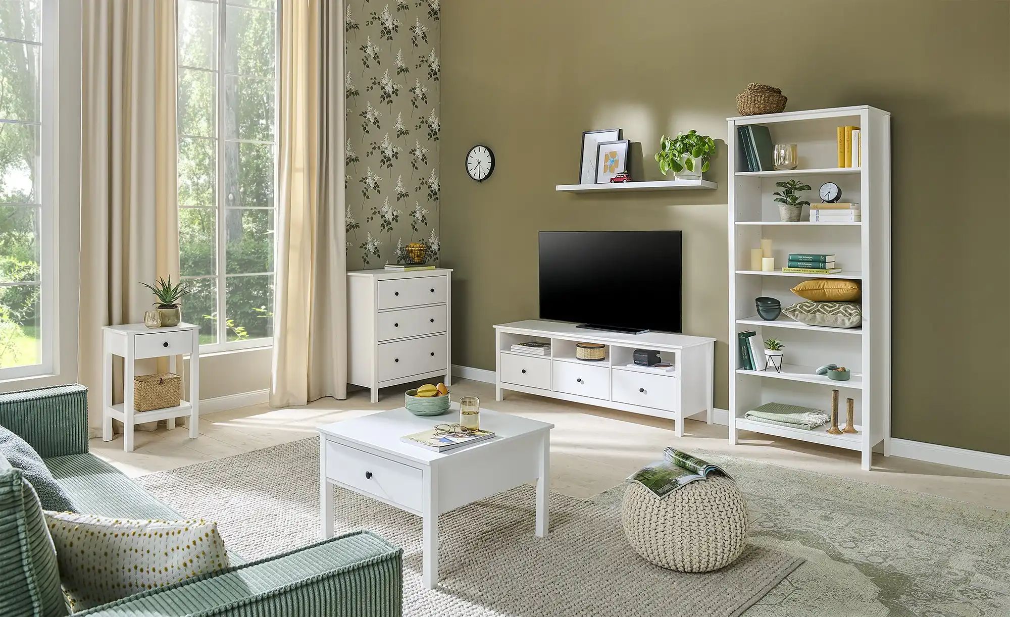 Thumbnail - Couchtisch  Landliv ¦ weiß ¦ Maße (cm): B: 70 H: 47 Tische > Couchtische > Couchtisch Massivholz - Höffner