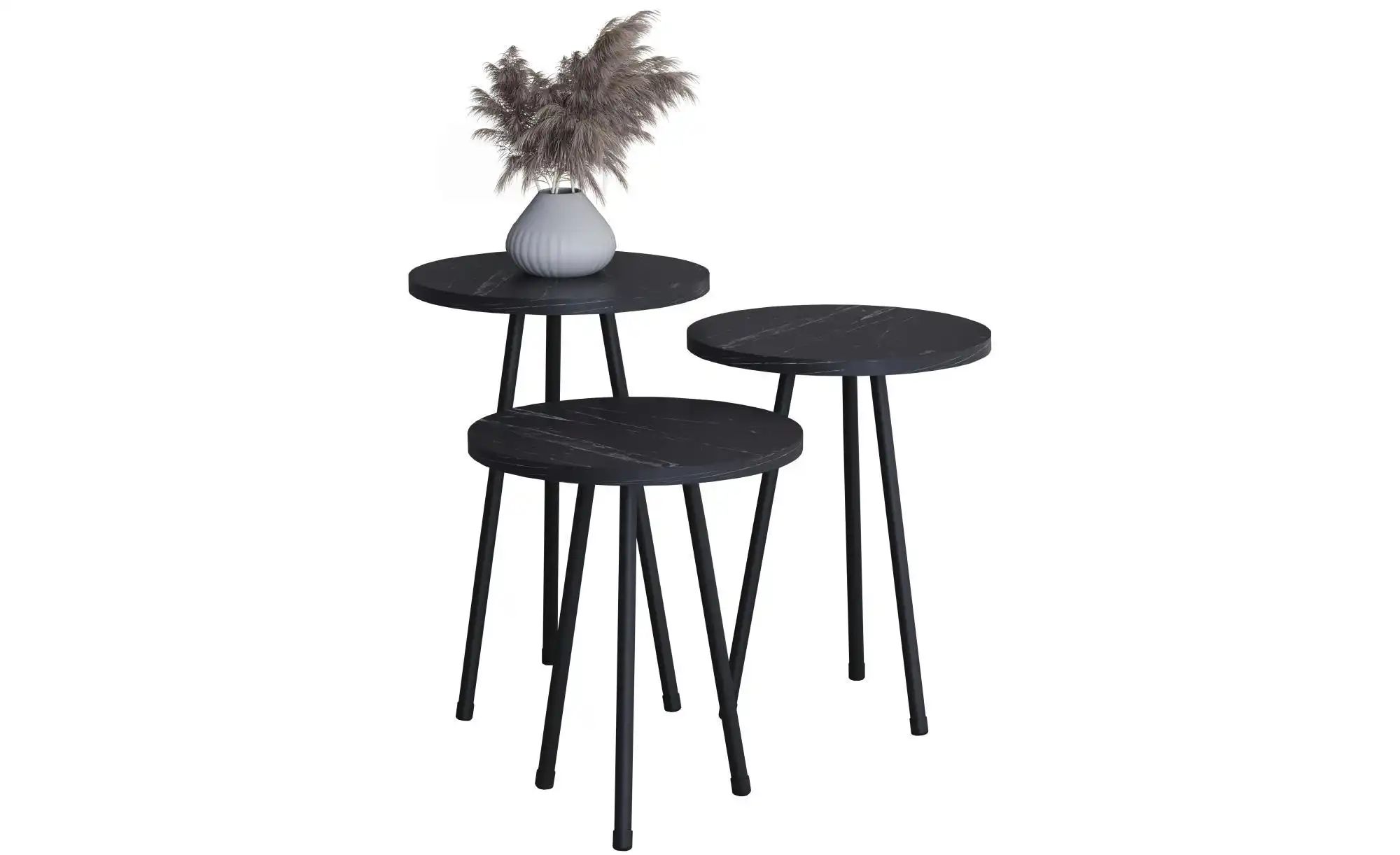 Couchtisch 3er-Set ¦ schwarz ¦ Maße (cm): B: 35 H: 52 Tische > Couchtische günstig online kaufen