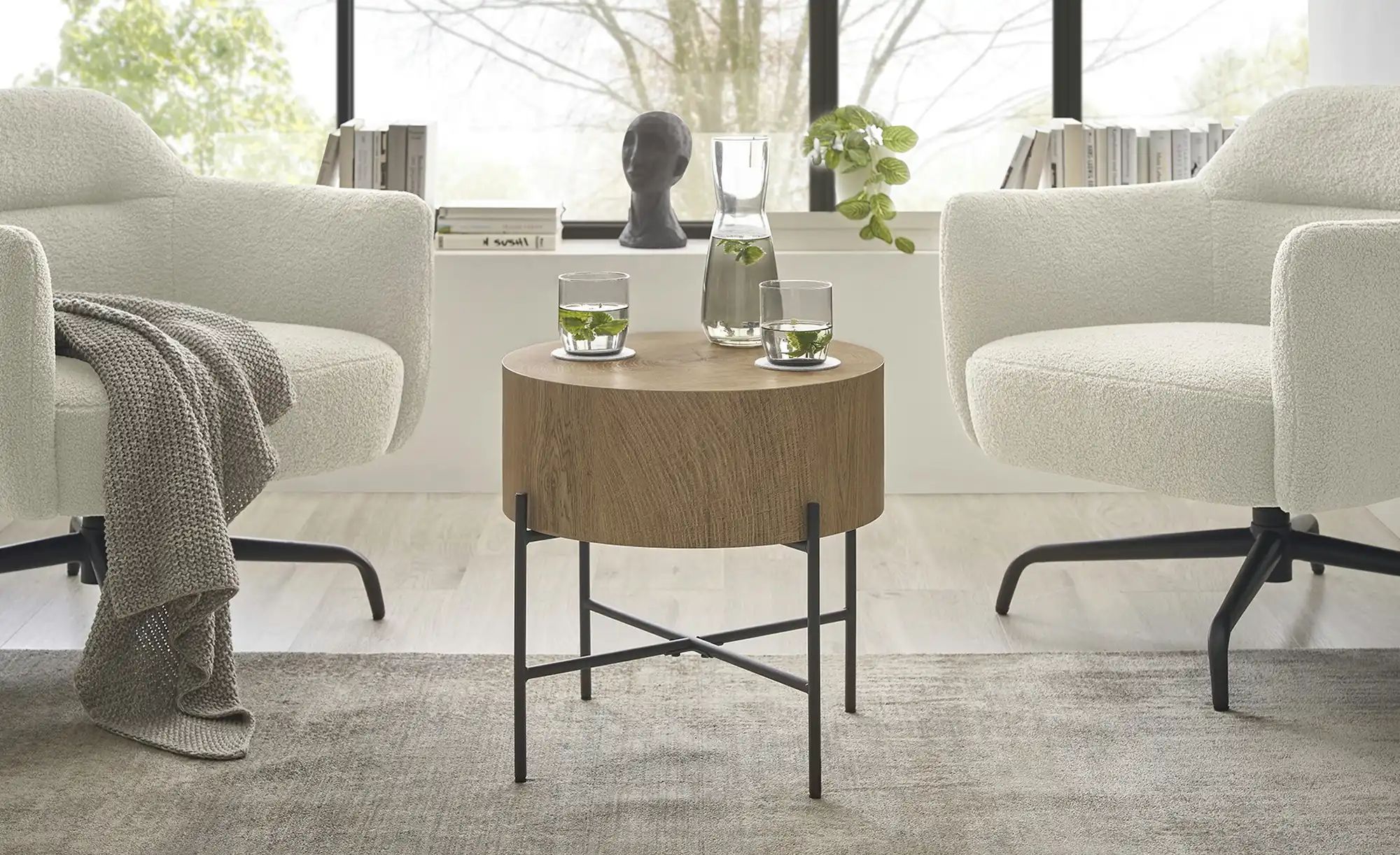 Thumbnail - Beistelltisch  Neufra ¦ holzfarben ¦ Maße (cm): H: 45  Ø: 45 Tische > Beistelltische > Beistelltische ohne Rollen - Höff...