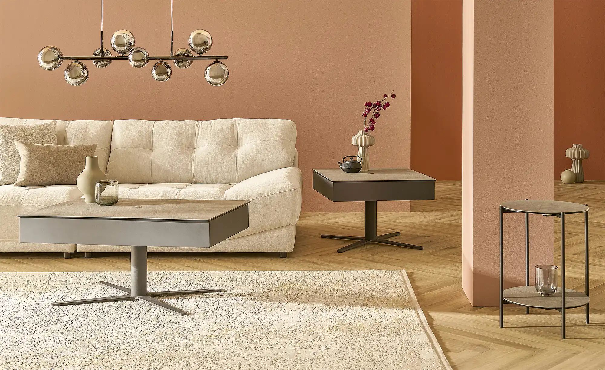 Thumbnail - Jette Home Couchtisch  Moxa I ¦ grau ¦ Maße (cm): B: 60 H: 47,5 Tische > Couchtische > Couchtische höhenverstellbar - Hö...