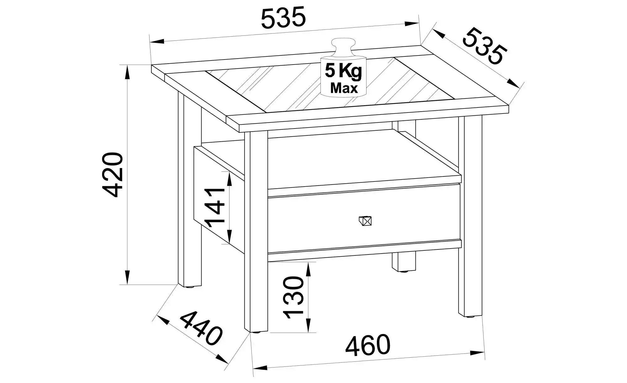 Couchtisch ¦ weiß ¦ Maße (cm): B: 53,5 H: 42 Tische > Couchtische > Couchti günstig online kaufen