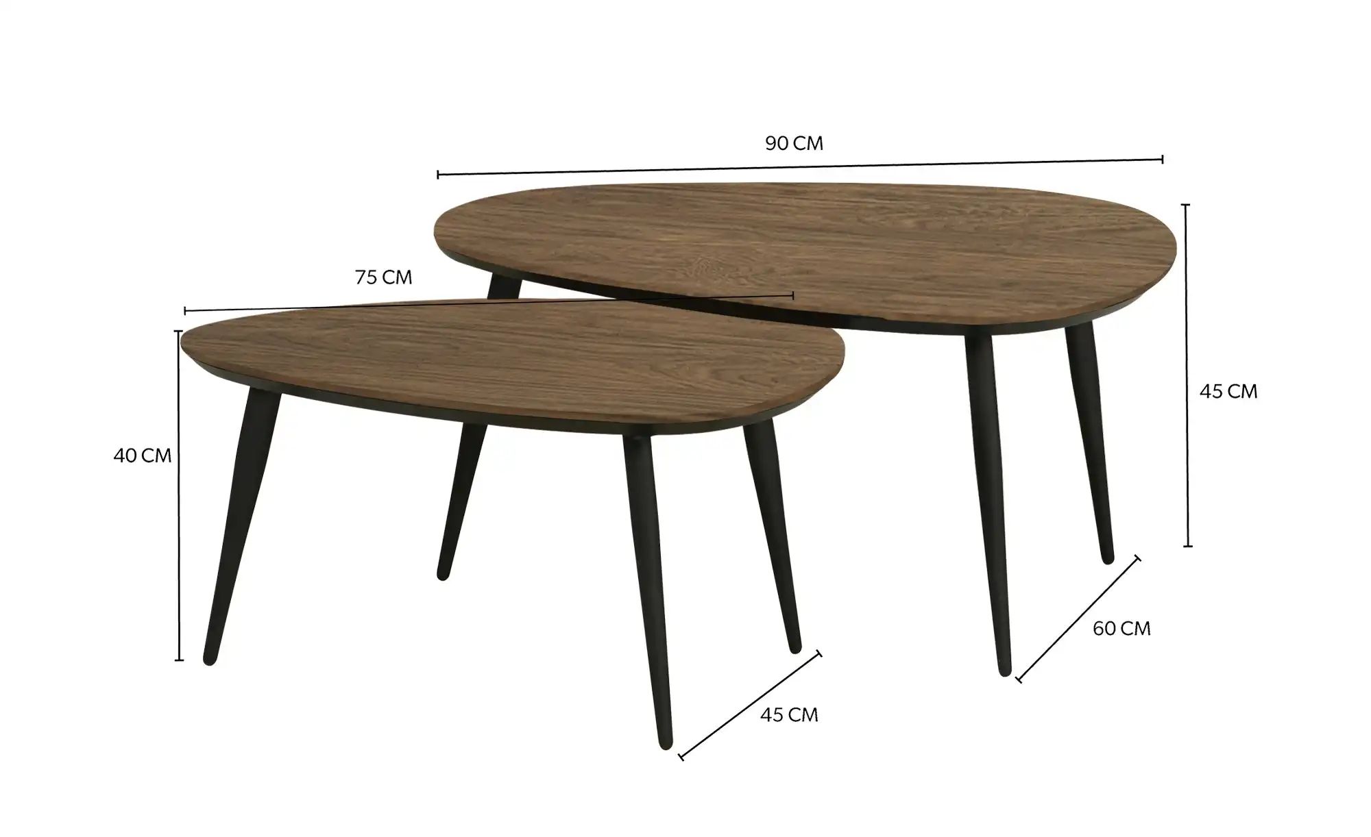 uno Couchtisch 2er Set  Dortmund ¦ holzfarben Tische > Couchtische > Coucht günstig online kaufen