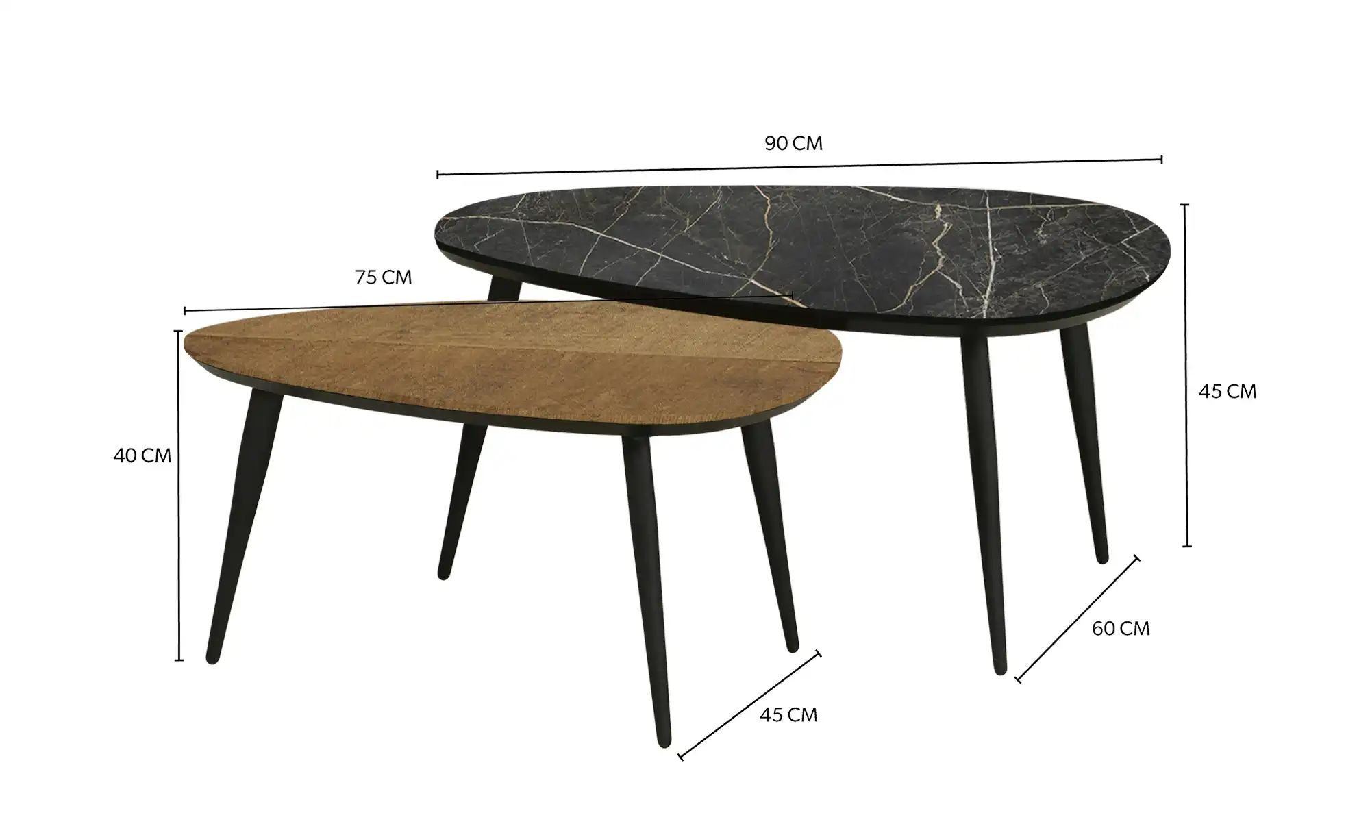 uno Couchtisch 2er-Set  Dortmund ¦ holzfarben Tische > Couchtische > Coucht günstig online kaufen