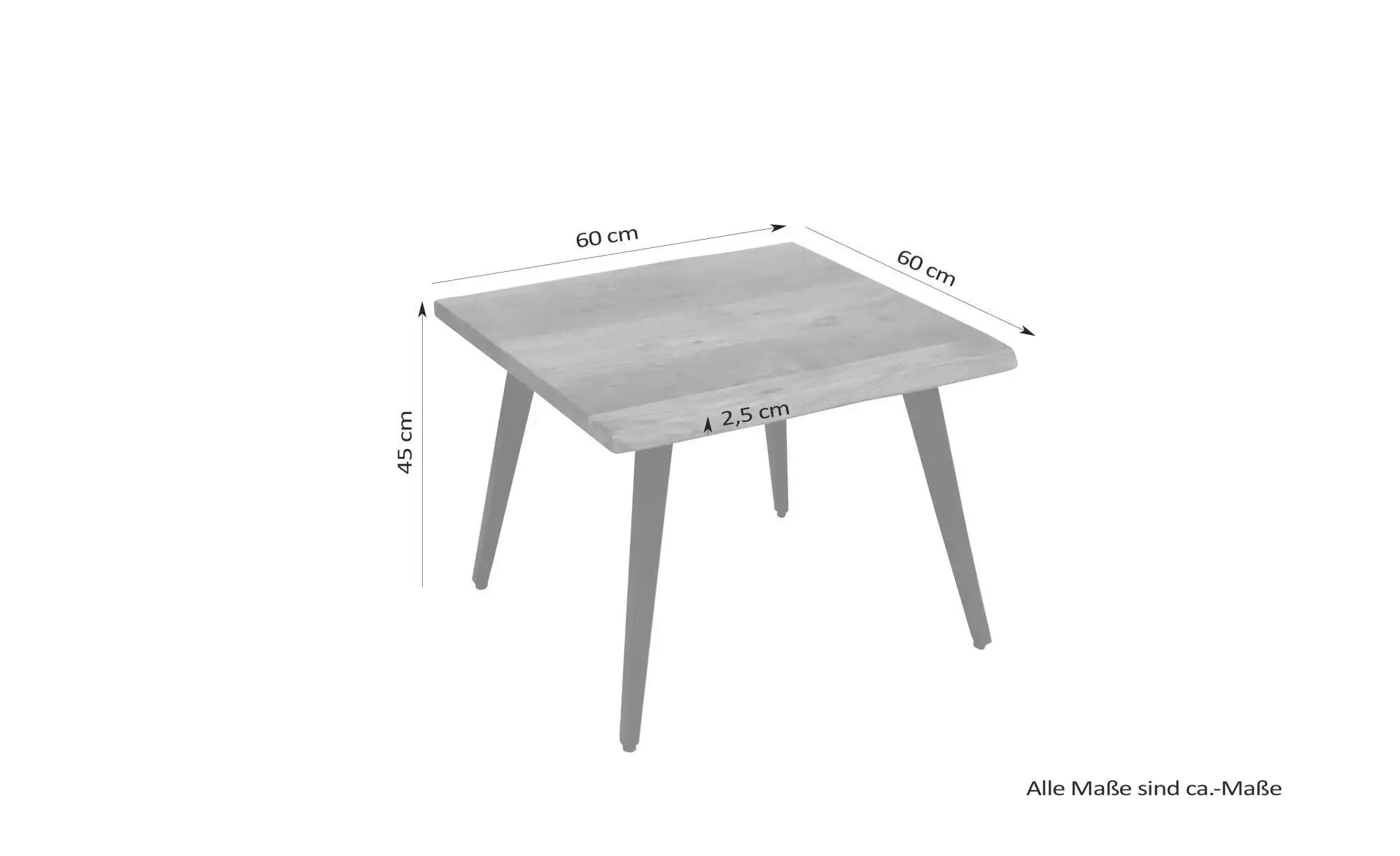 Couchtisch  Caddy ¦ braun ¦ Maße (cm): B: 60 H: 45 Tische > Couchtische > C günstig online kaufen