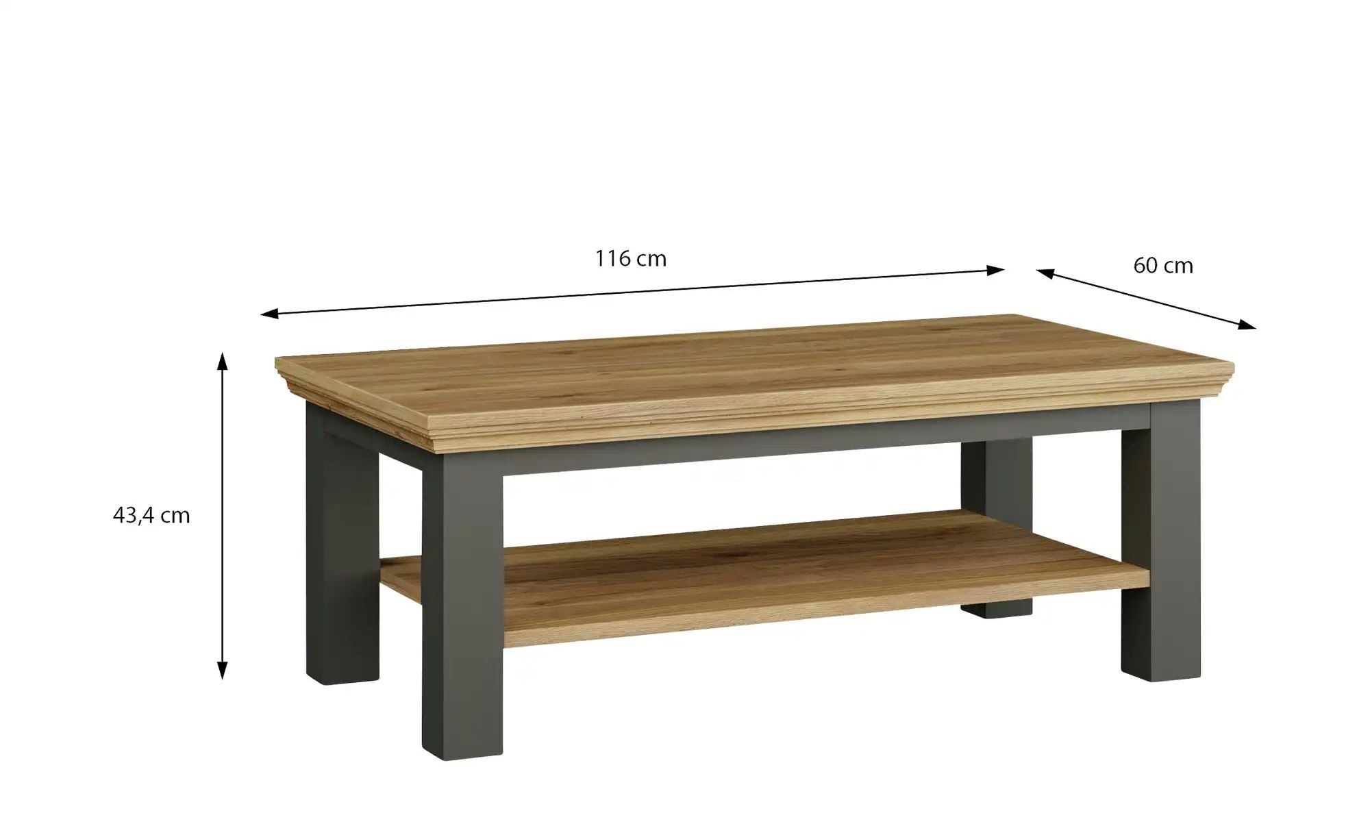 Couchtisch  Countryside ¦ grau ¦ Maße (cm): B: 60,4 H: 43,6 Tische > Coucht günstig online kaufen