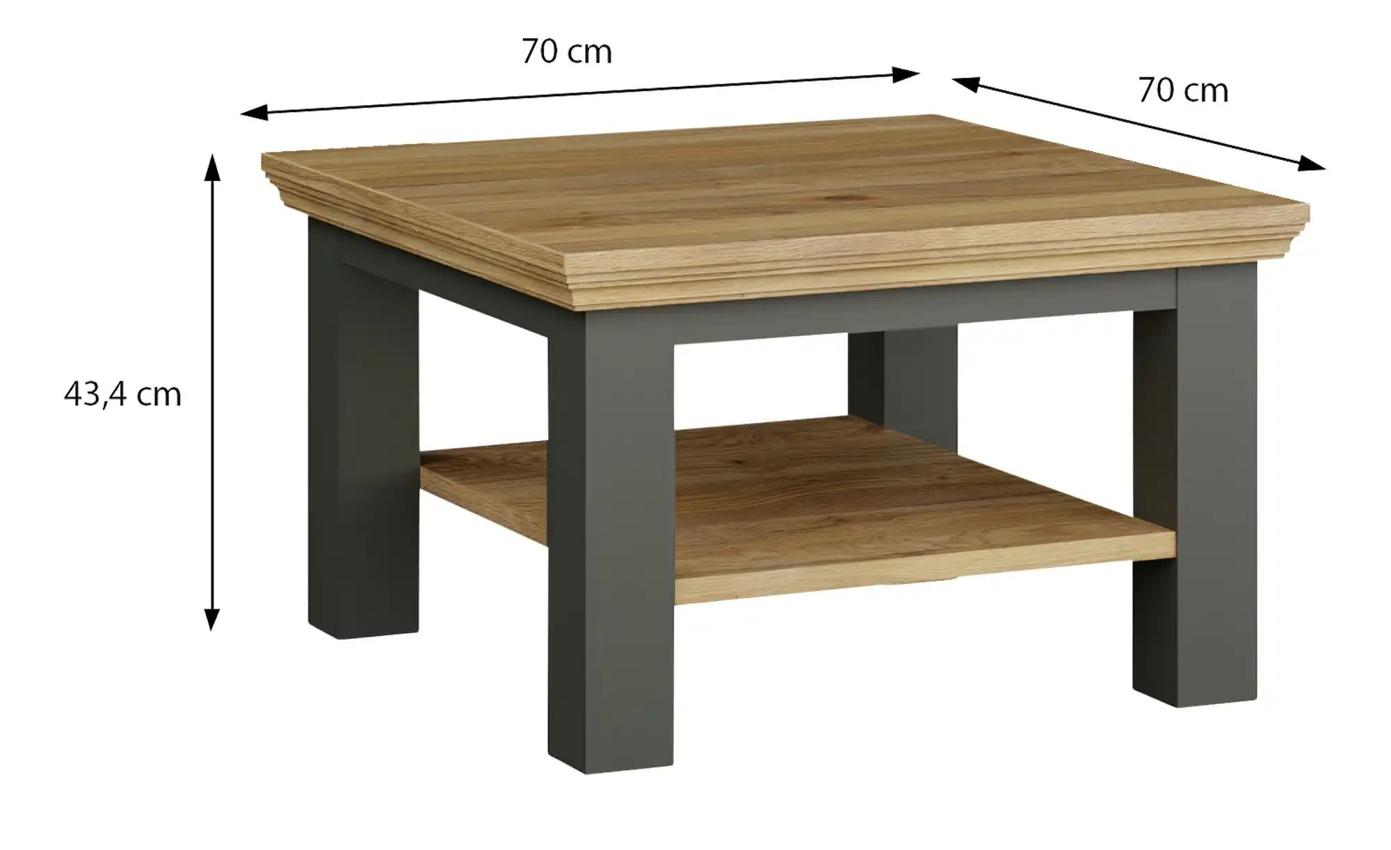 Couchtisch  Countryside ¦ grau ¦ Maße (cm): B: 70 H: 43,6 Tische > Couchtis günstig online kaufen