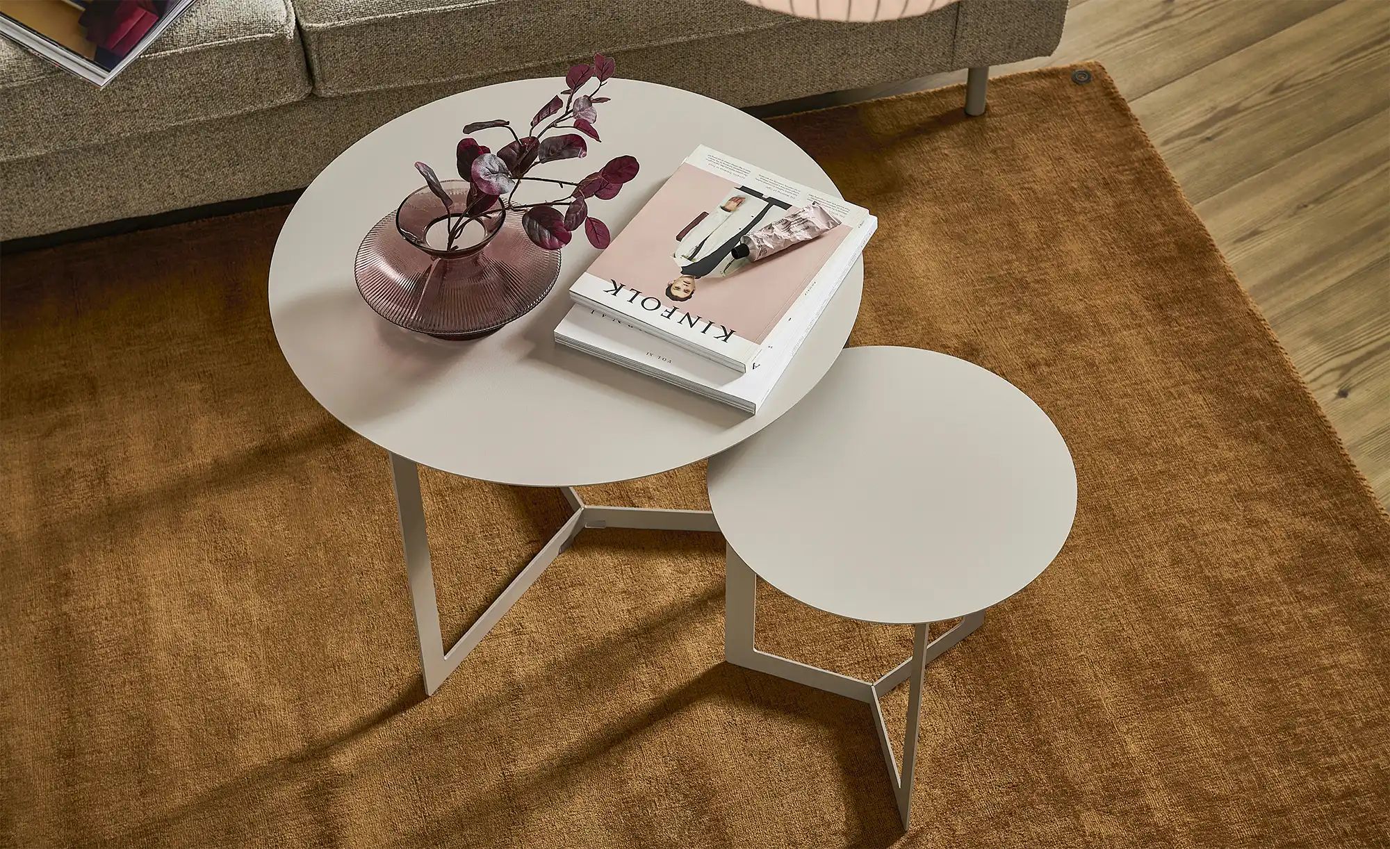 Thumbnail - Love it Couchtisch 2er-Set Palmaria ¦ beige ¦ Maße (cm): H: 45 Ø: 65 Tische > Couchtische > Couchtische rund - Höffner