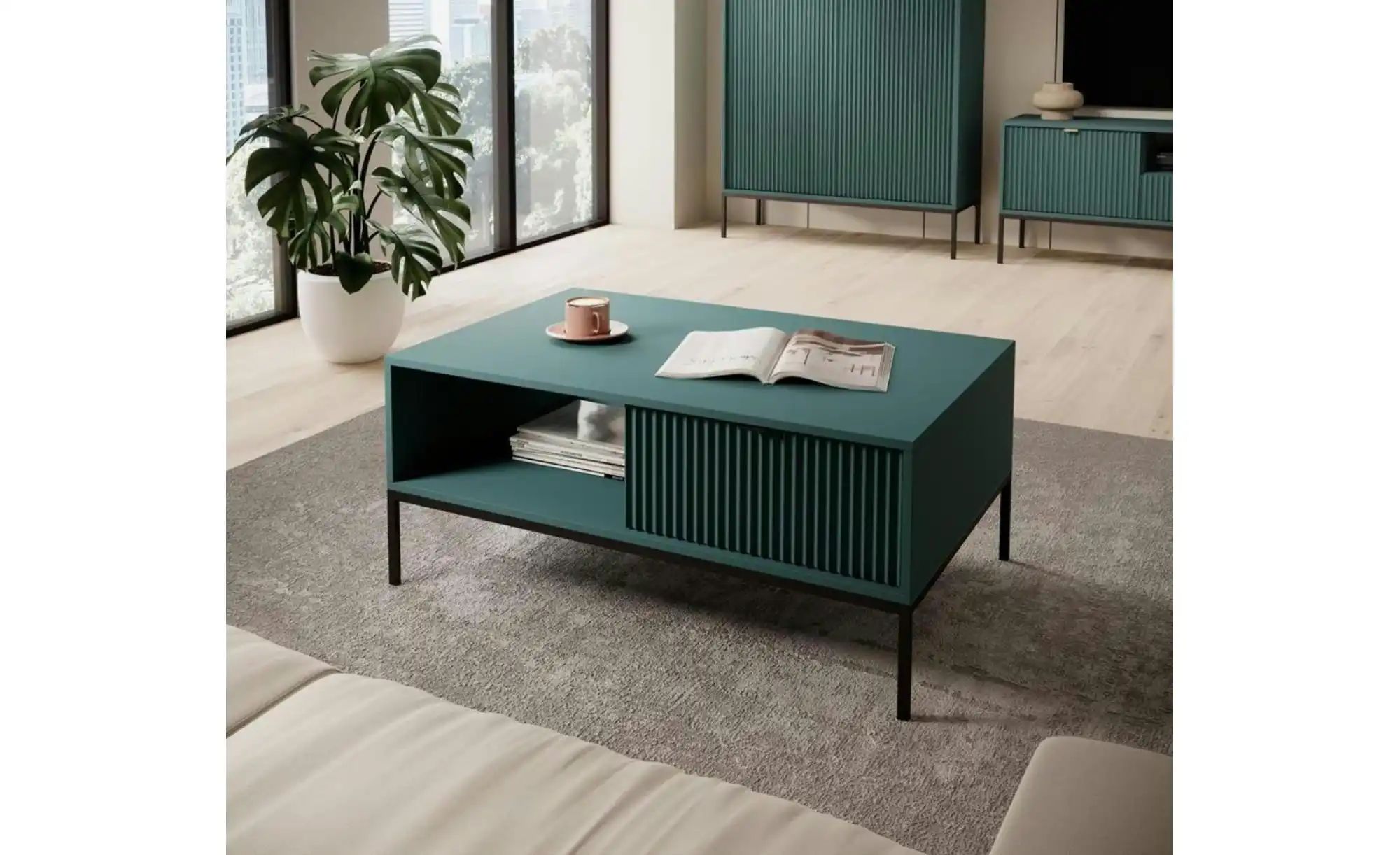 Couchtisch  Nova ¦ grün ¦ Maße (cm): B: 104 H: 46 Tische > Couchtische > Co günstig online kaufen