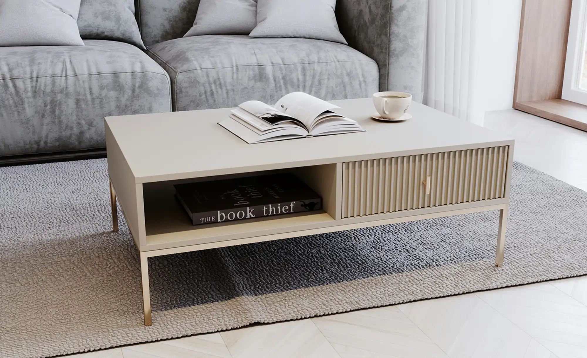 Couchtisch  Maglione ¦ beige ¦ Maße (cm): B: 68 H: 39,9 Tische > Couchtisch günstig online kaufen