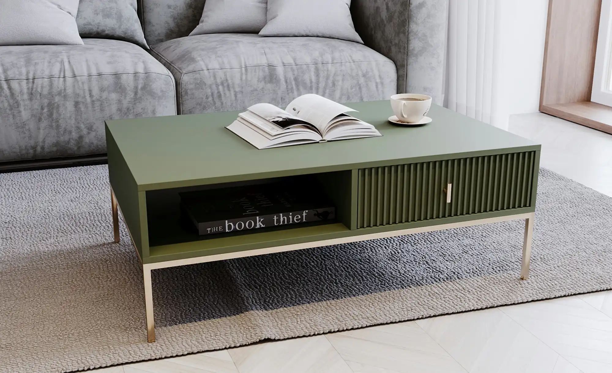Couchtisch  Maglione ¦ grün ¦ Maße (cm): B: 68 H: 39,9 Tische > Couchtische günstig online kaufen