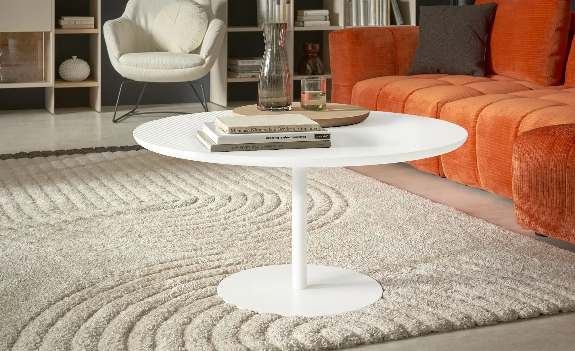 SCHÖNER WOHNEN Kollektion Beistelltisch  Henri ¦ weiß ¦ Maße (cm): H: 45  Ø günstig online kaufen