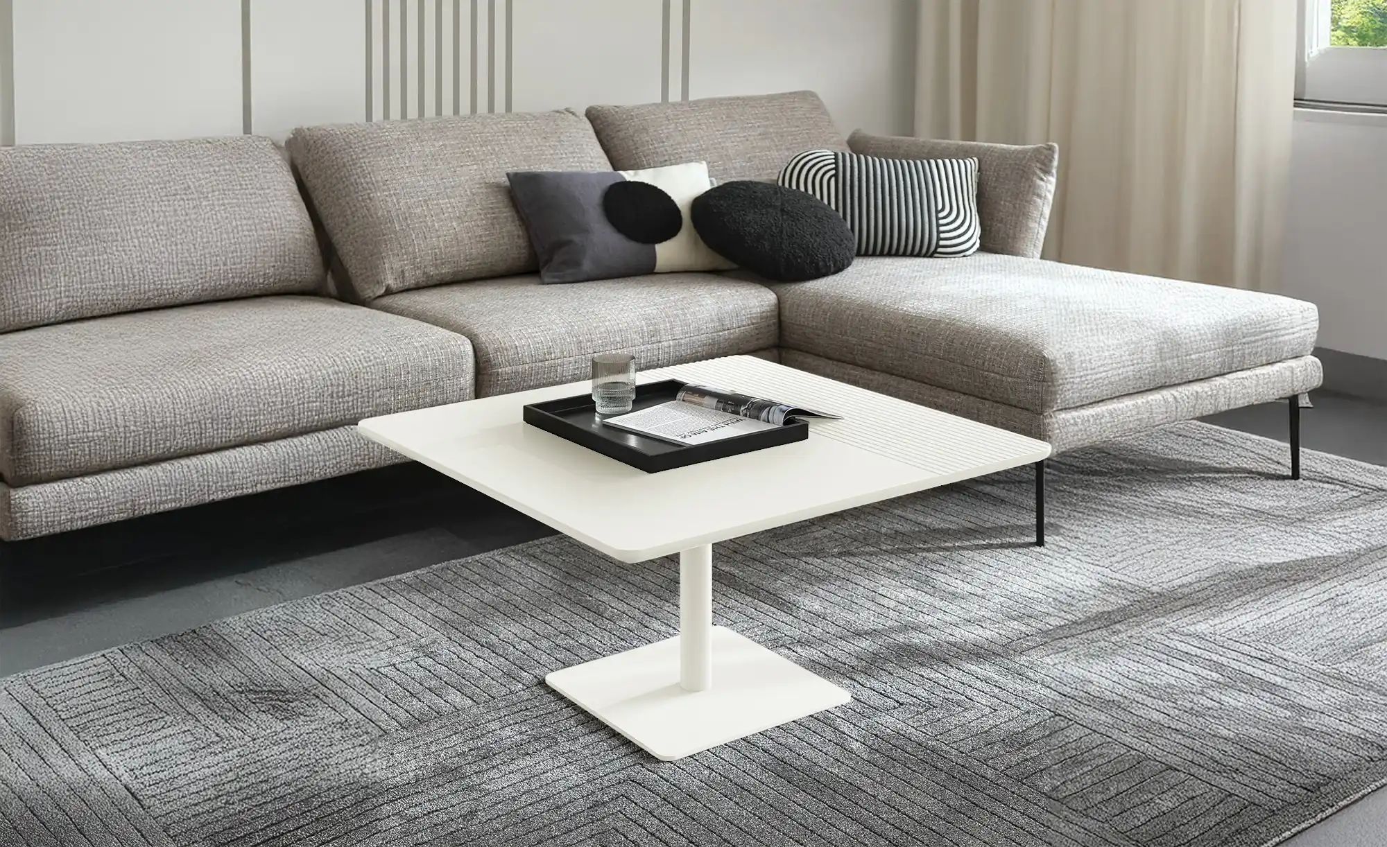 SCHÖNER WOHNEN Kollektion Couchtisch  Henri ¦ weiß ¦ Maße (cm): B: 80 H: 45 günstig online kaufen