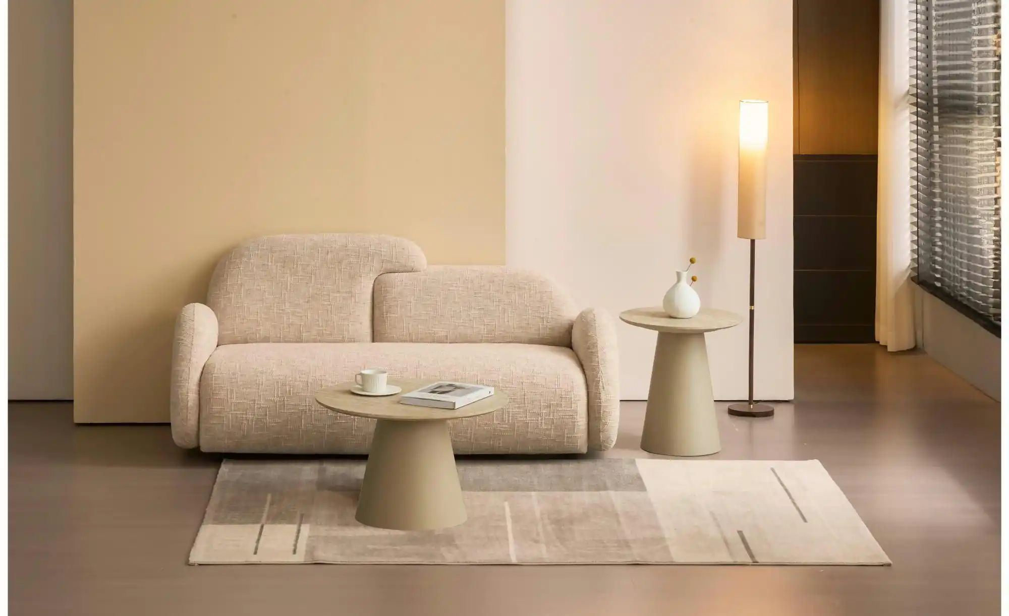 Furnhouse Couchtisch  Tango ¦ beige ¦ Maße (cm): B: 45 H: 50  Ø: 45 Tische günstig online kaufen