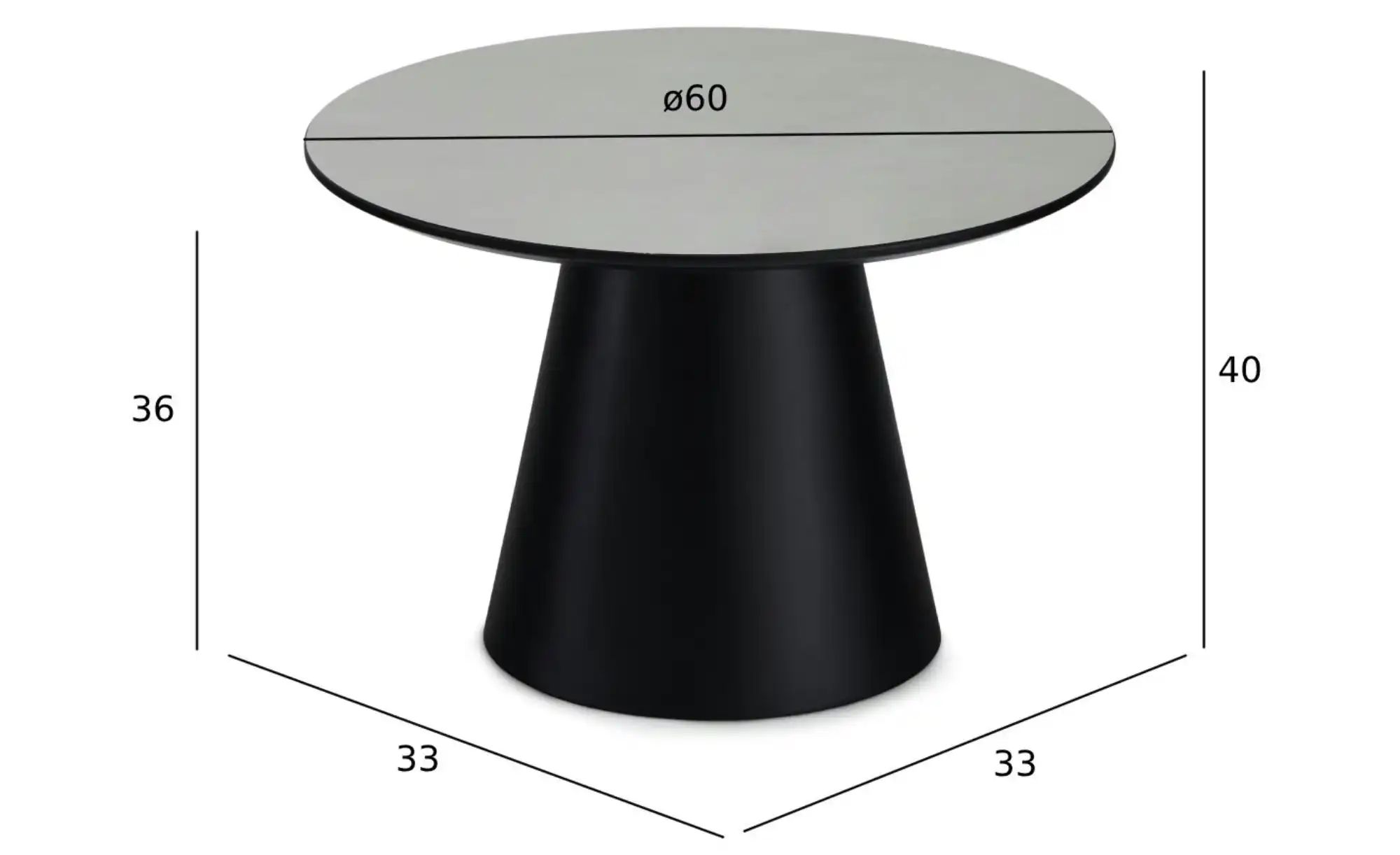 Furnhouse Couchtisch  Tango ¦ grau ¦ Maße (cm): H: 40  Ø: 60 Tische > Couch günstig online kaufen