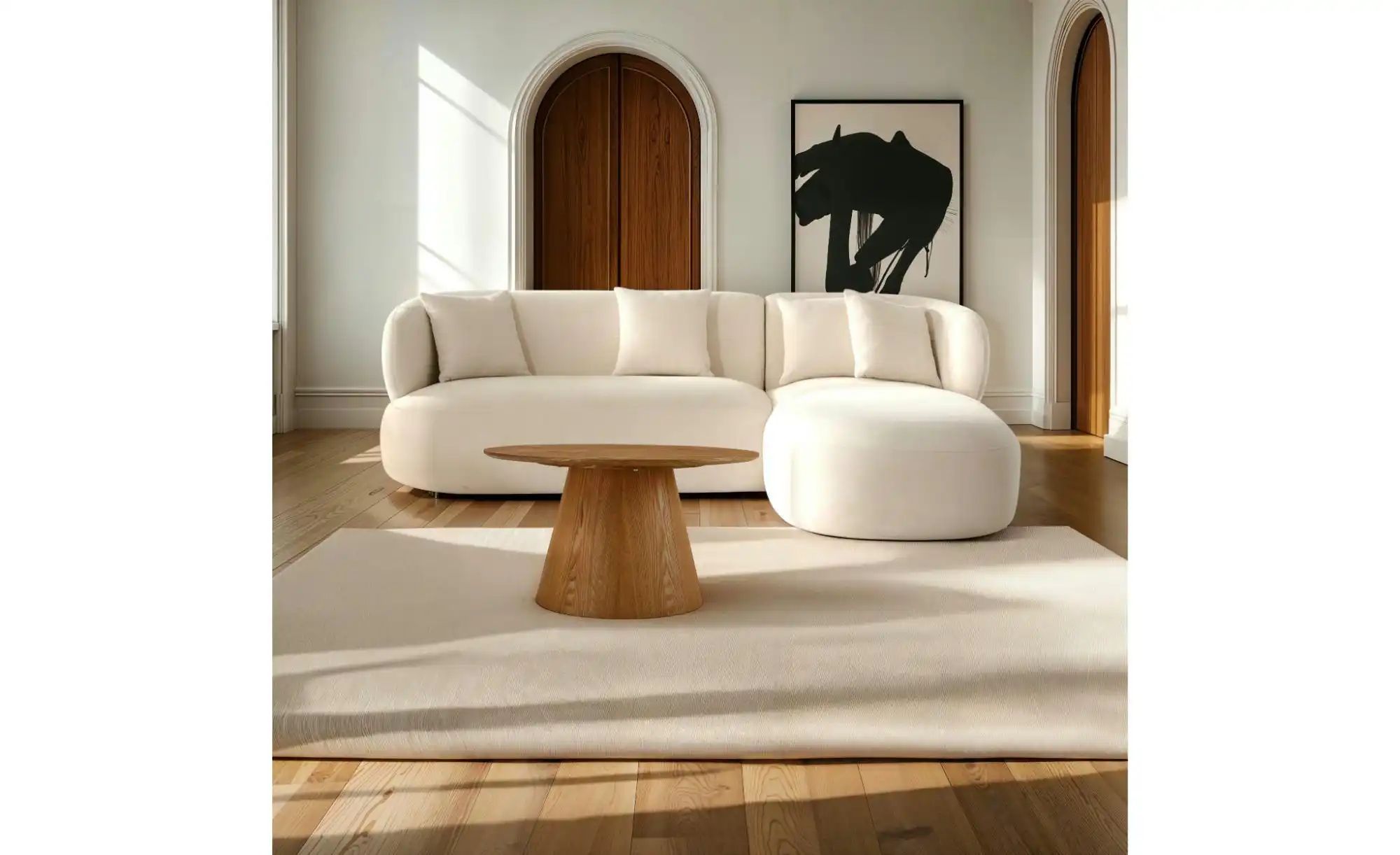 Furnhouse Couchtisch  Tango ¦ holzfarben ¦ Maße (cm): H: 40  Ø: 60 Tische > günstig online kaufen