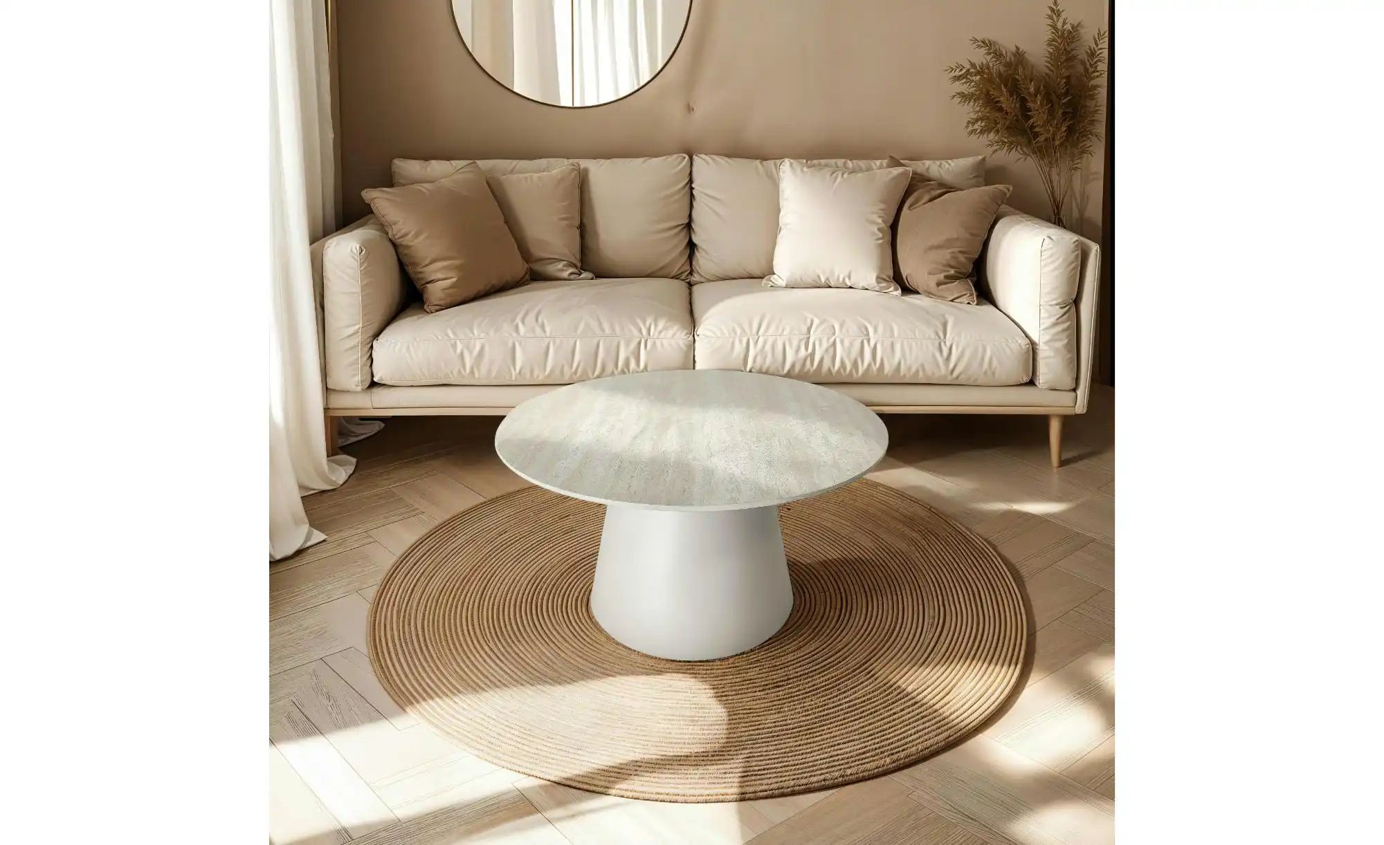 Furnhouse Couchtisch  Tango ¦ grau ¦ Maße (cm): B: 80 H: 45  Ø: 80 Tische > günstig online kaufen