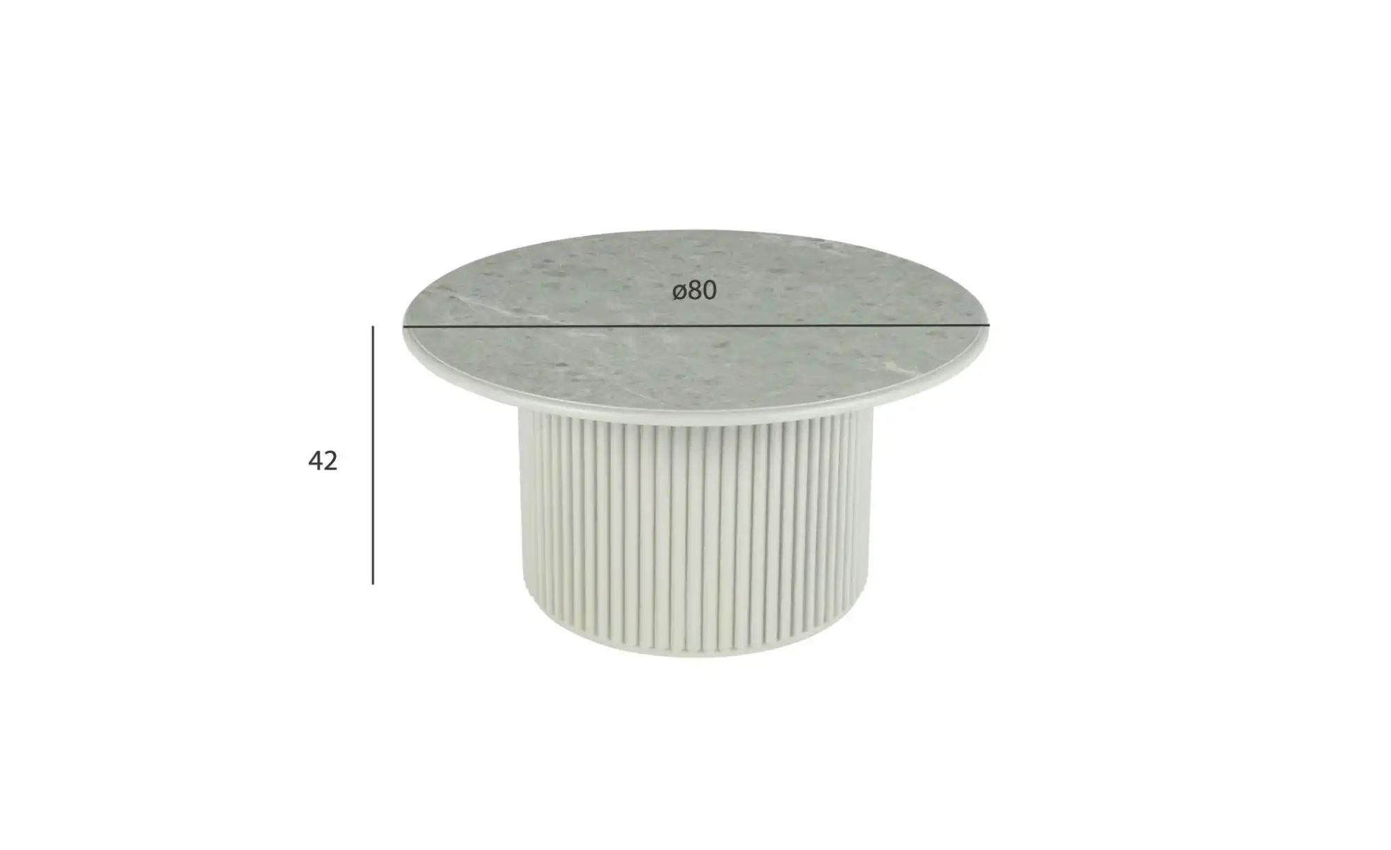 Furnhouse Couchtisch  Easy ¦ grau ¦ Maße (cm): H: 42  Ø: 80 Tische > Coucht günstig online kaufen