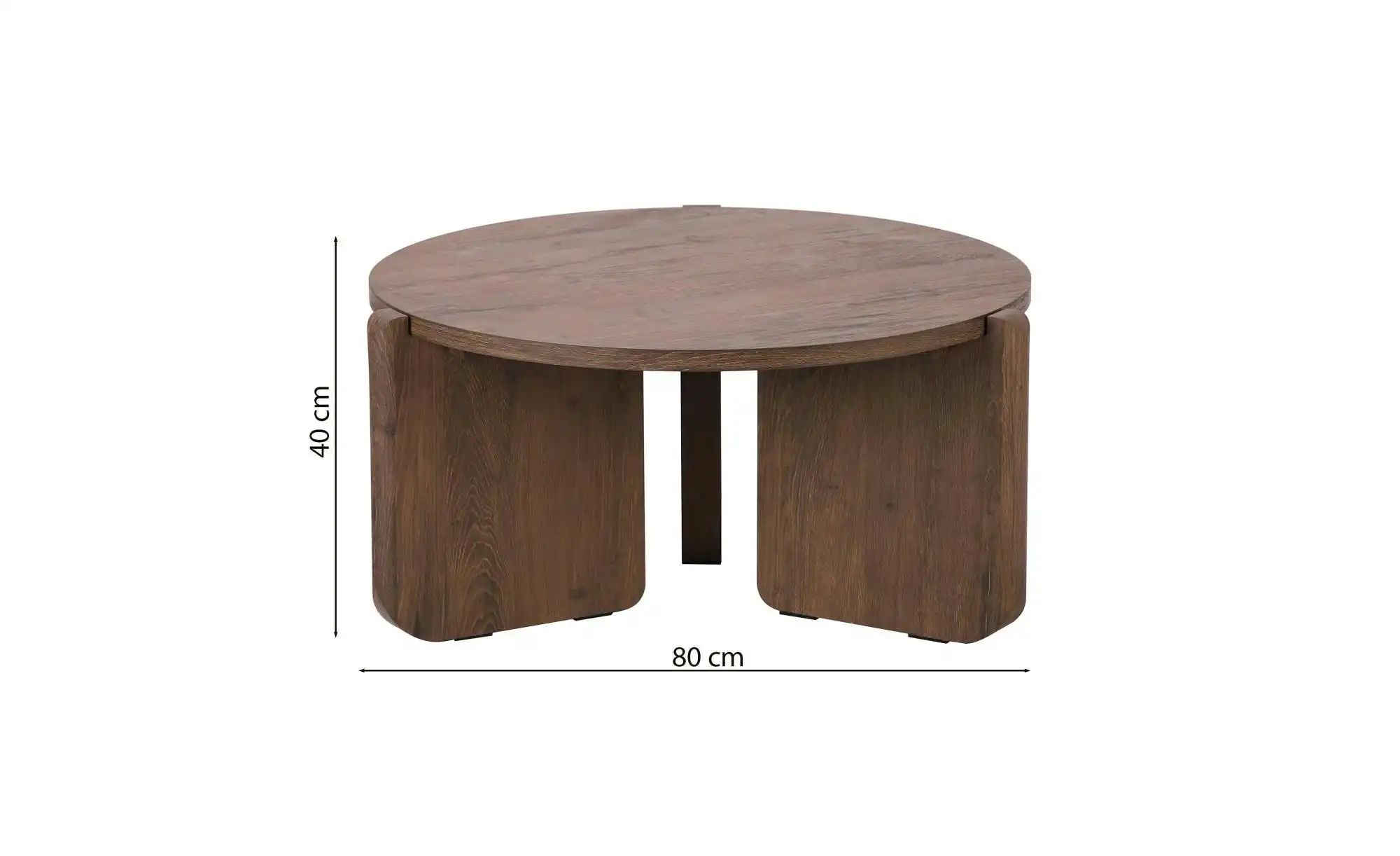 Couchtisch  Preffines ¦ holzfarben ¦ Maße (cm): B: 80 H: 40  Ø: 80 Tische > günstig online kaufen