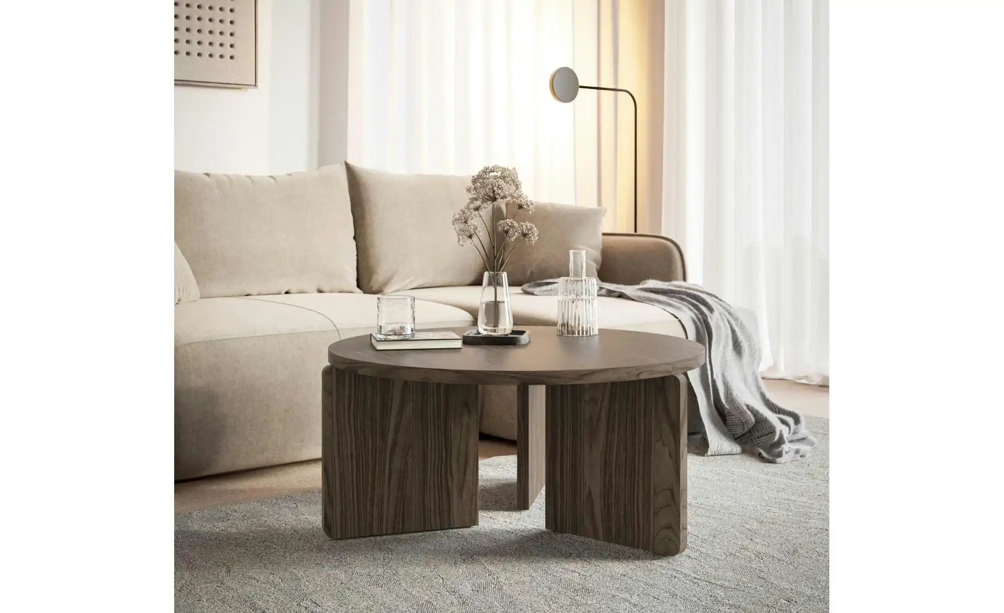 Selsey Couchtisch  Preffines ¦ holzfarben ¦ Maße (cm): B: 88,5 H: 40,5  Ø: günstig online kaufen