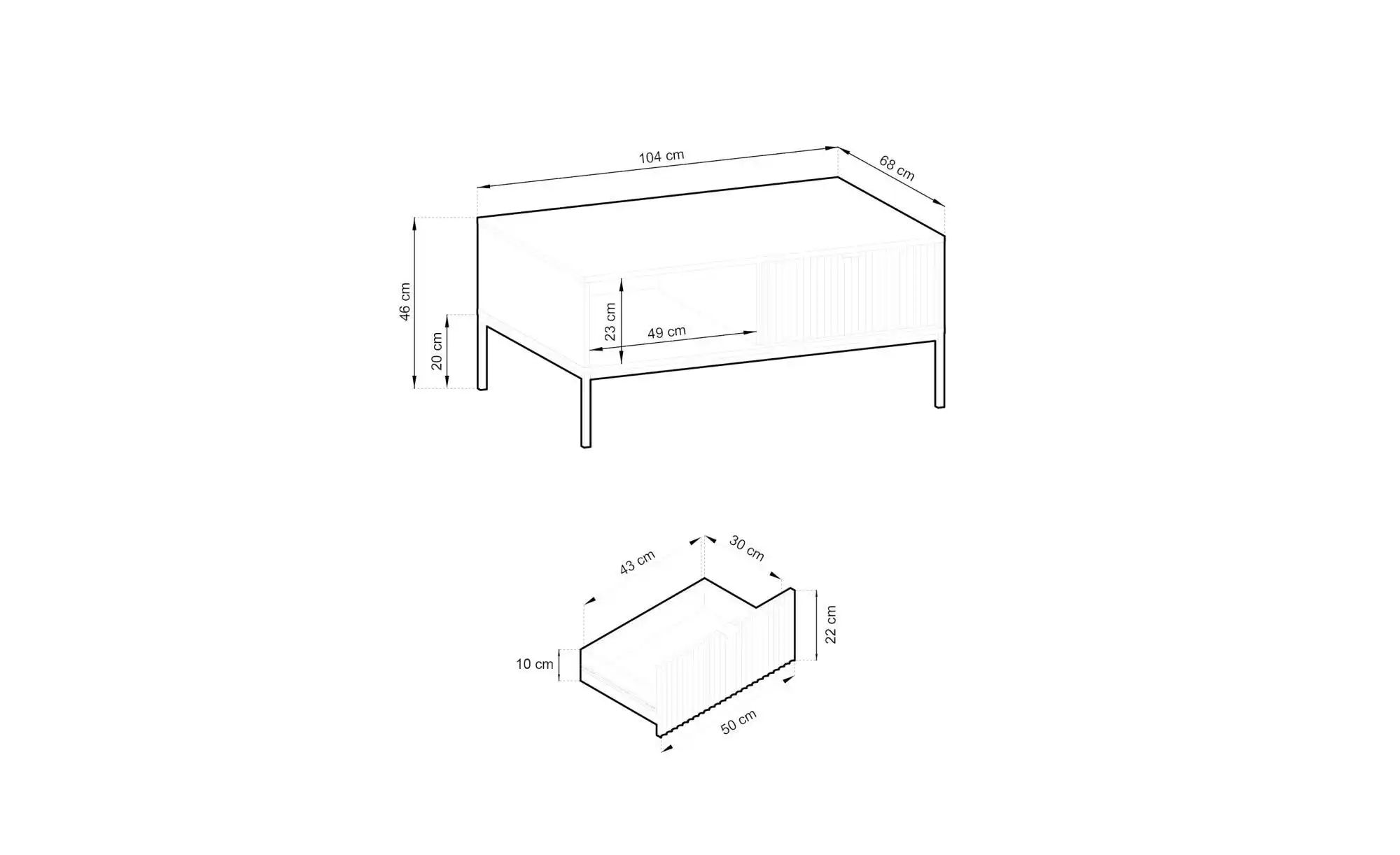 Thumbnail - Selsey Couchtisch mit Schublade  Vellore ¦ schwarz ¦ Maße (cm): B: 68 H: 46 Tische > Couchtische > Couchtische rechtecki...