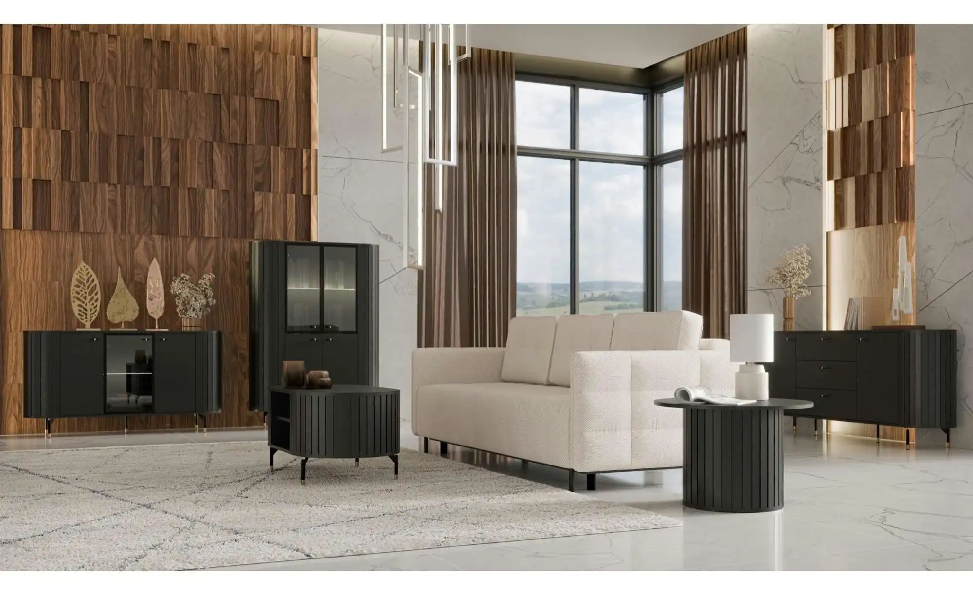 Couchtisch rund  Zante ¦ schwarz ¦ Maße (cm): B: 70 H: 46,7  Ø: 70 Tische > günstig online kaufen