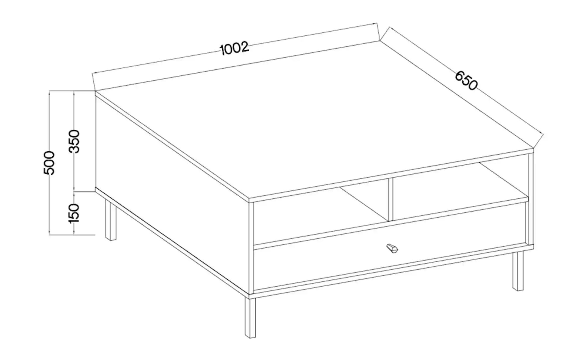 Couchtisch mit Schublade  Okito ¦ beige ¦ Maße (cm): B: 65 H: 50 Tische > C günstig online kaufen
