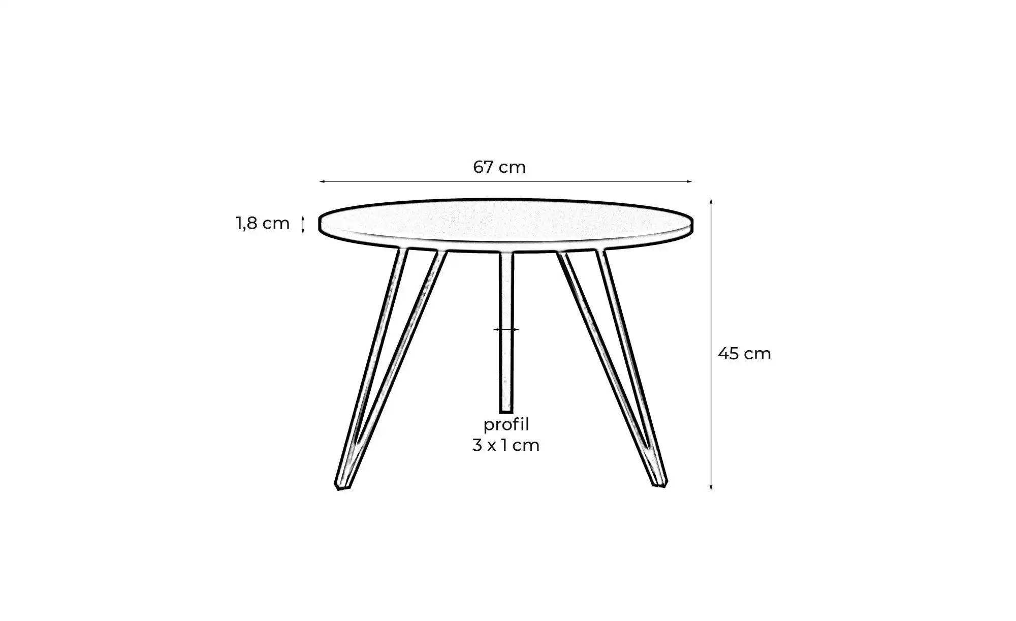 Couchtisch   ¦ schwarz ¦ Maße (cm): B: 67 H: 45  Ø: 67 Tische > Couchtische günstig online kaufen
