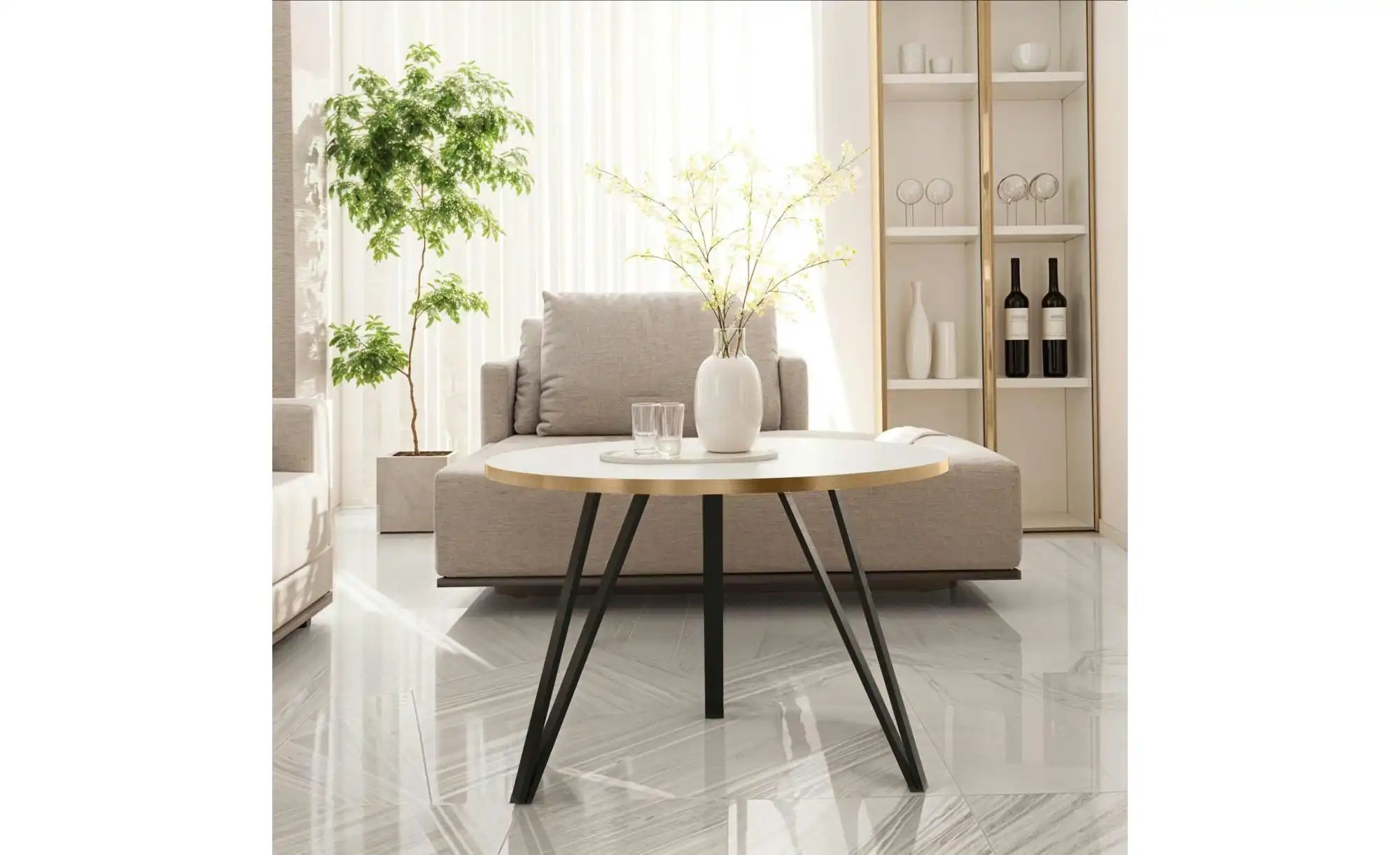 Couchtisch   ¦ weiß ¦ Maße (cm): B: 67 H: 45  Ø: 67 Tische > Couchtische > günstig online kaufen