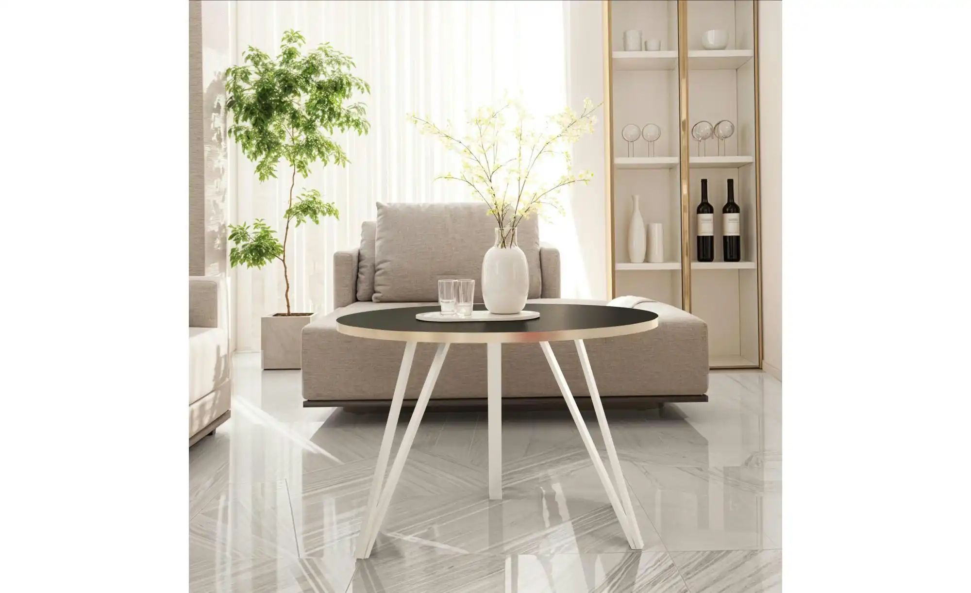 Couchtisch   ¦ schwarz ¦ Maße (cm): B: 67 H: 45  Ø: 67 Tische > Couchtische günstig online kaufen