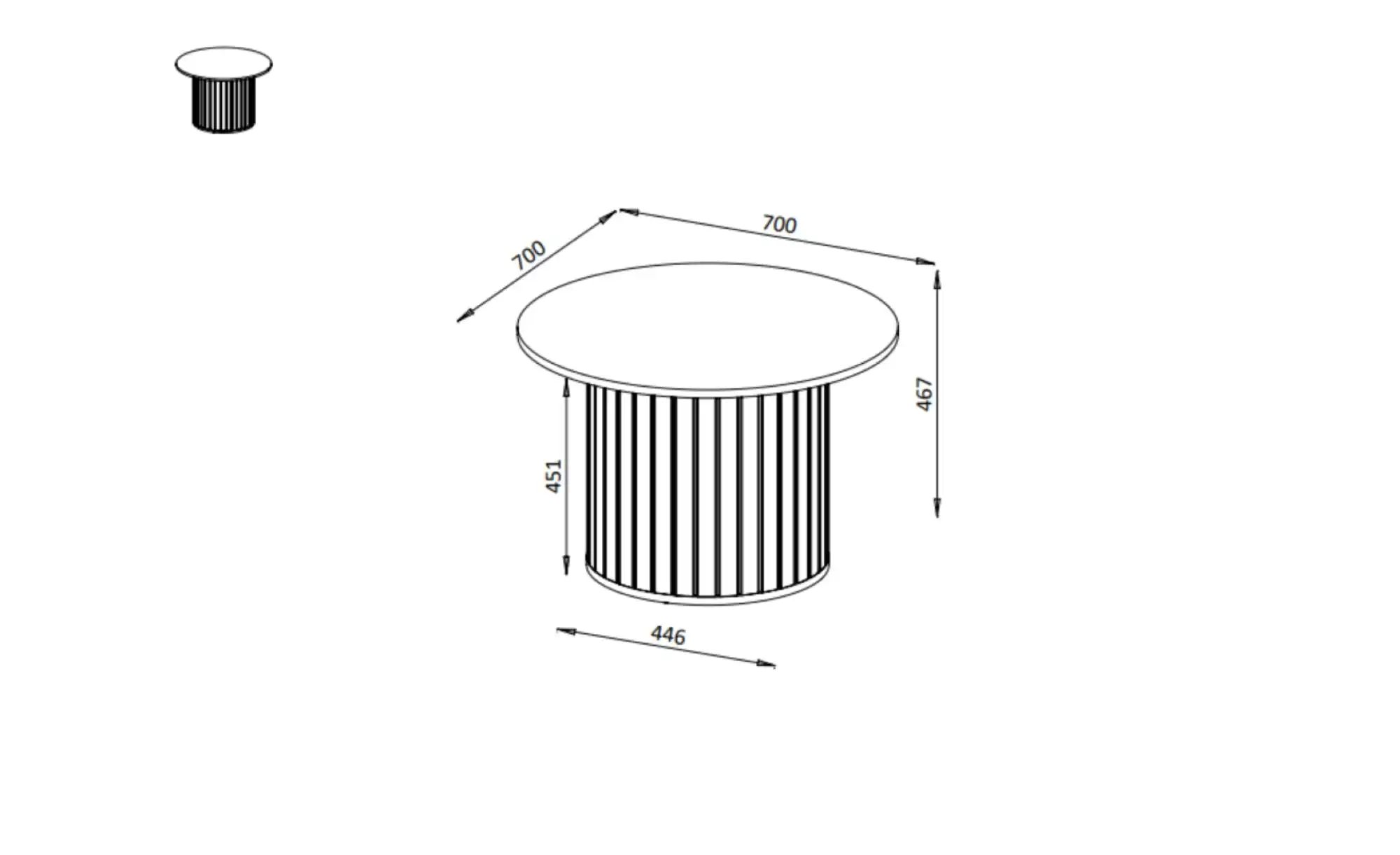 Thumbnail - Couchtisch ¦ beige Ø: 70 Tische > Couchtische > Couchtische rund - Höffner