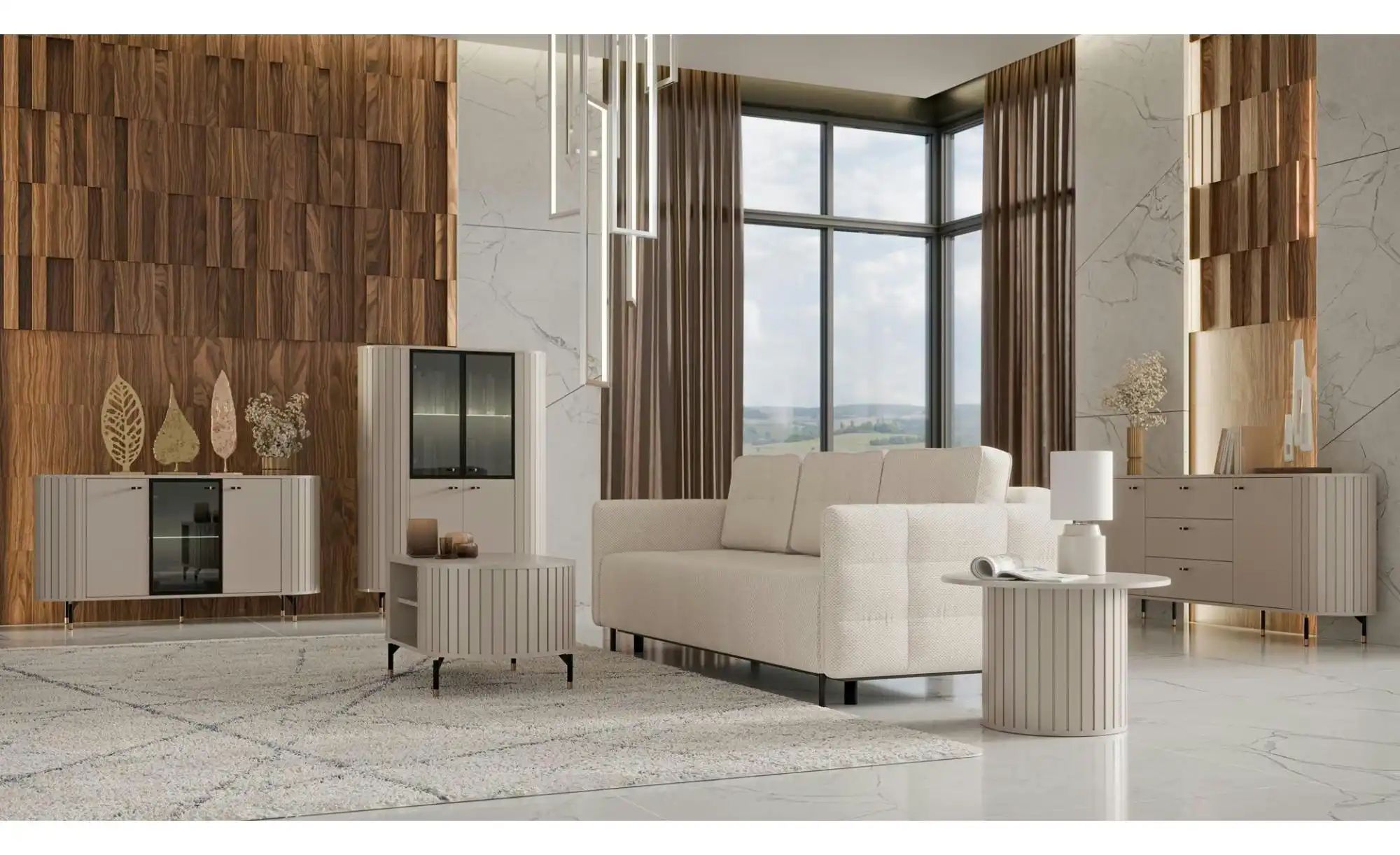 Thumbnail - Couchtisch ¦ beige ¦ Maße (cm): B: 104 H: 47 Tische > Couchtische > Couchtische andere Formen - Höffner