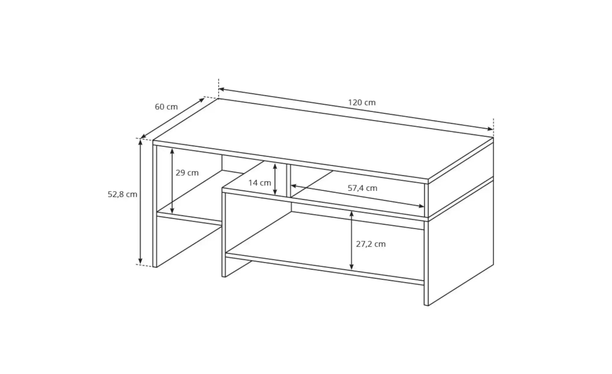 Couchtisch   ¦ schwarz ¦ Maße (cm): B: 120 H: 53 Tische > Couchtische > Cou günstig online kaufen