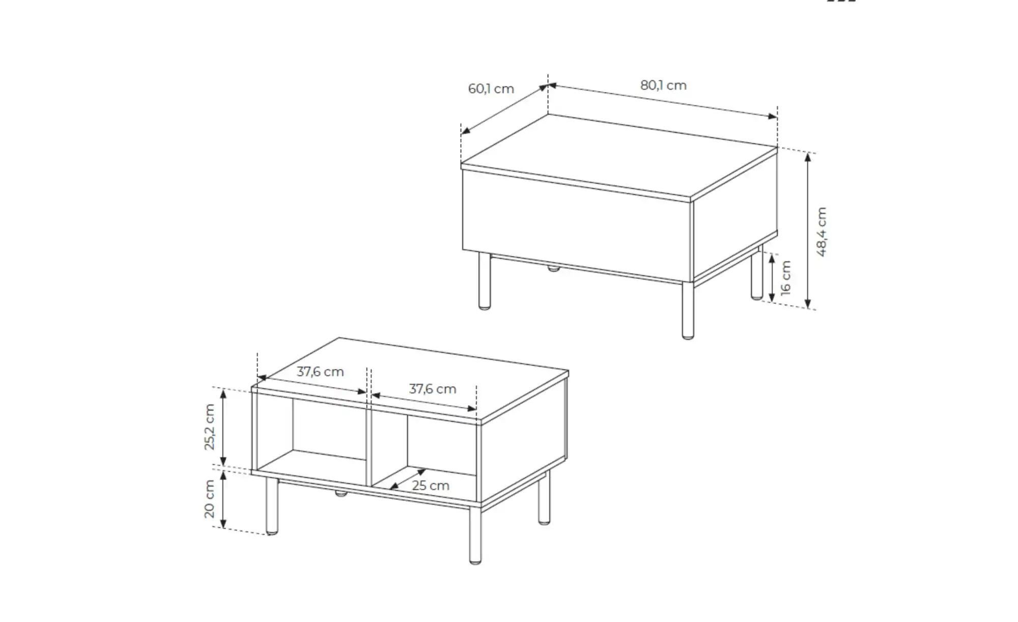 Couchtisch   ¦ schwarz ¦ Maße (cm): B: 80 H: 48 Tische > Couchtische > Couc günstig online kaufen