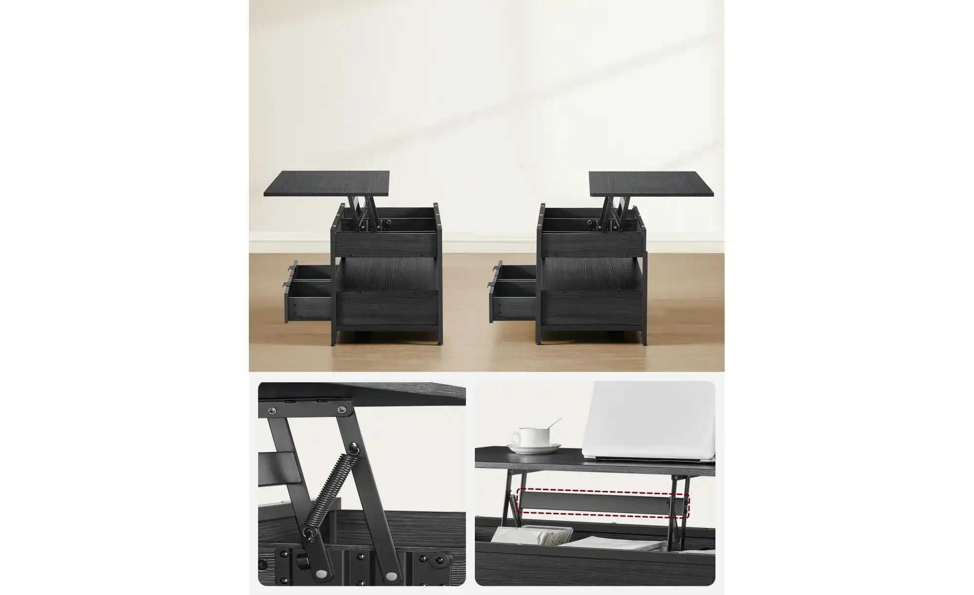 Couchtisch   ¦ schwarz ¦ Maße (cm): B: 100 H: 48 Tische > Couchtische > Cou günstig online kaufen