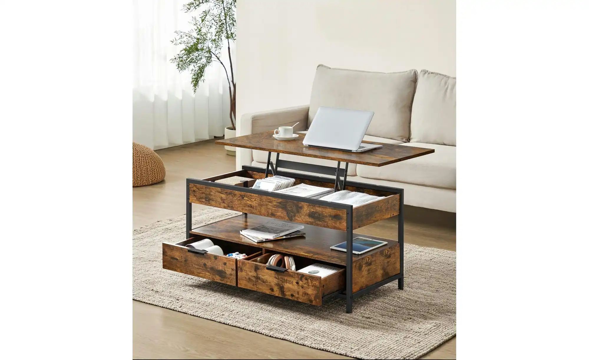 Couchtisch   ¦ braun ¦ Maße (cm): B: 100 H: 48 Tische > Couchtische > Couch günstig online kaufen