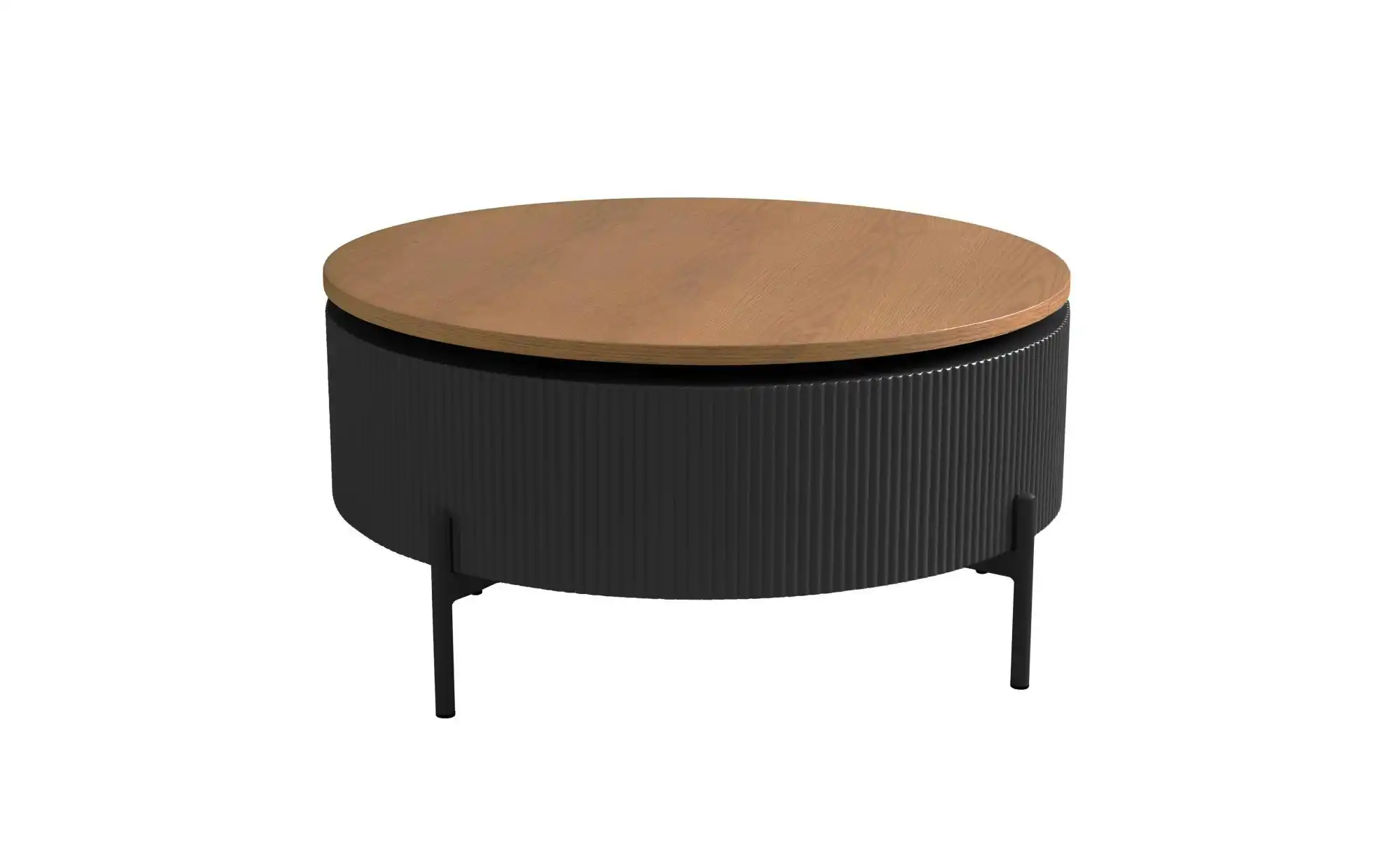 SCHÖNER WOHNEN Kollektion Couchtisch HEROY Eiche Bianco, Schwarz - Schöner Wohnen SCHÖNER WOHNEN Kollektion Couchtisch HEROY Eiche Bianco, Schwarz