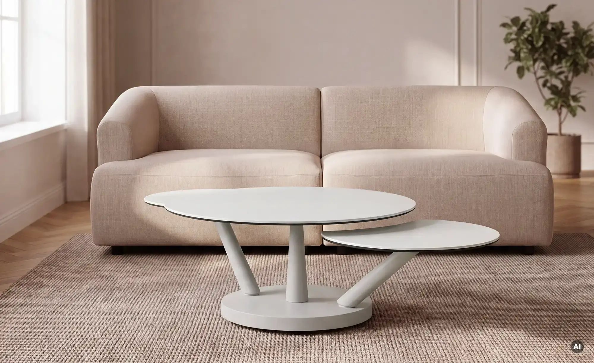 Max Schelling Couchtisch Duhan ¦ beige ¦ Maße (cm): H: 44 Ø: 88 Tische > Couchtische > Couchtische rund - Höffner