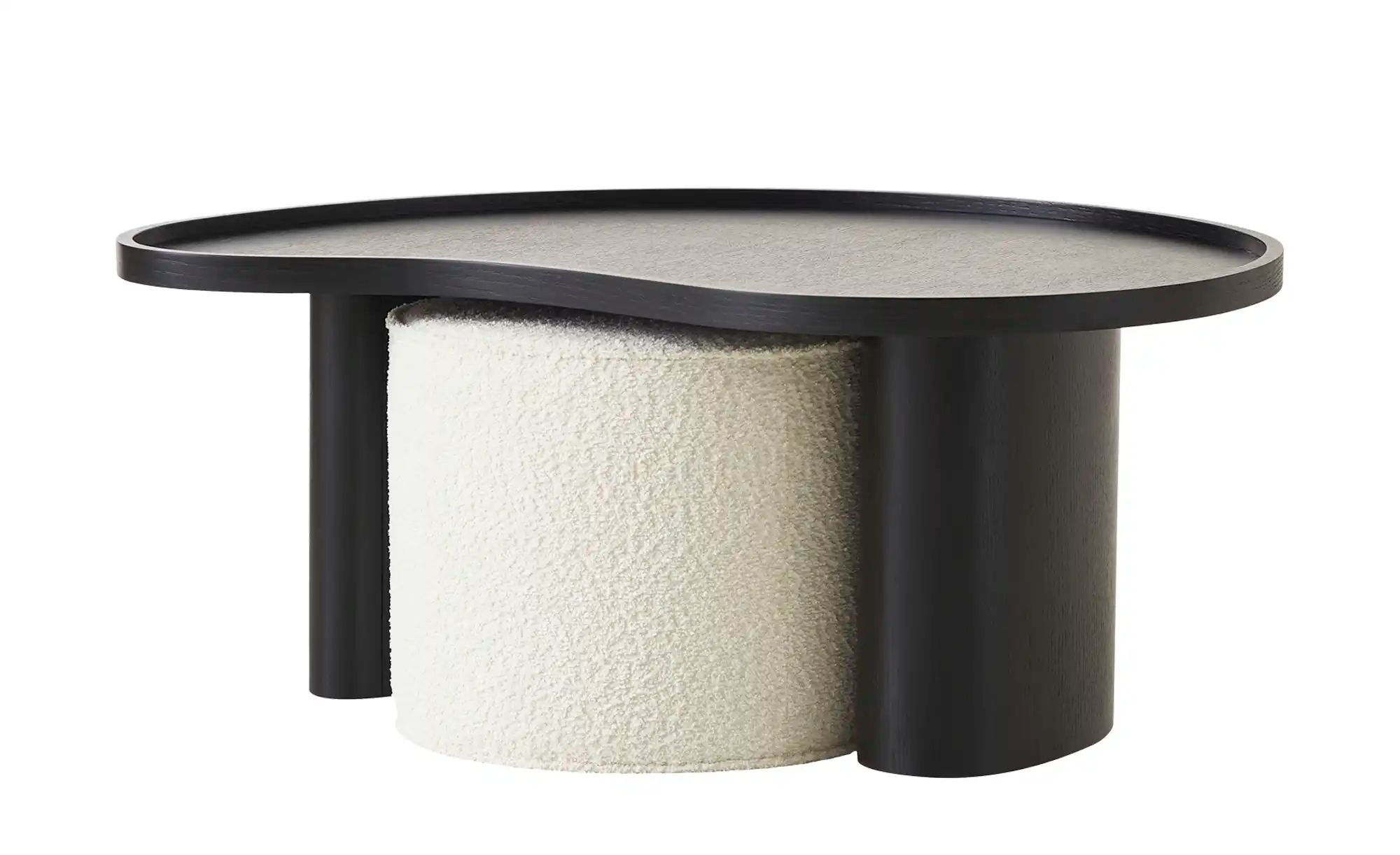 Höffner Selection Couchtisch mit Hocker Aditi ¦ schwarz ¦ Maße (cm): B: 76,2 H: 42 Tische > Couchtische > Couchtische andere Formen - Höffner