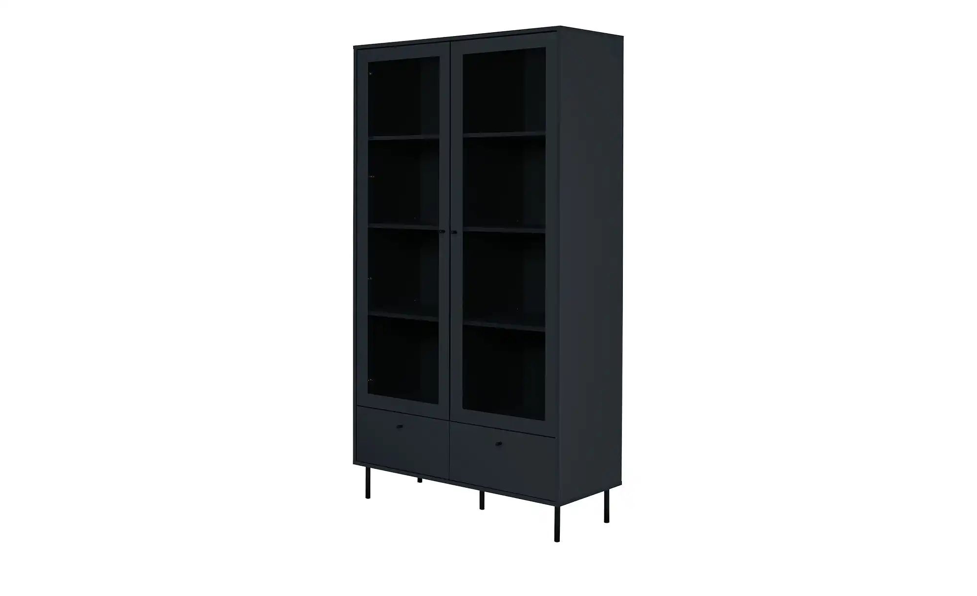 Vitrine  Caravino ¦ blau ¦ Maße (cm): B: 100 H: 183 T: 40.0 Schränke > Vitr günstig online kaufen