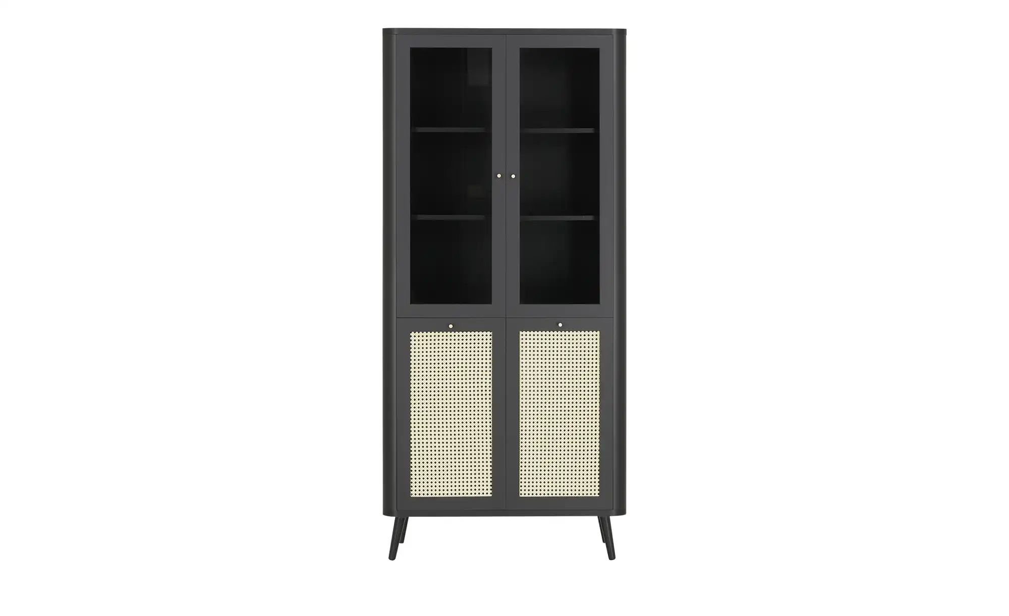 Roomers Vitrine  Vienna Premium ¦ schwarz ¦ Maße (cm): B: 81 H: 177 T: 40 S günstig online kaufen