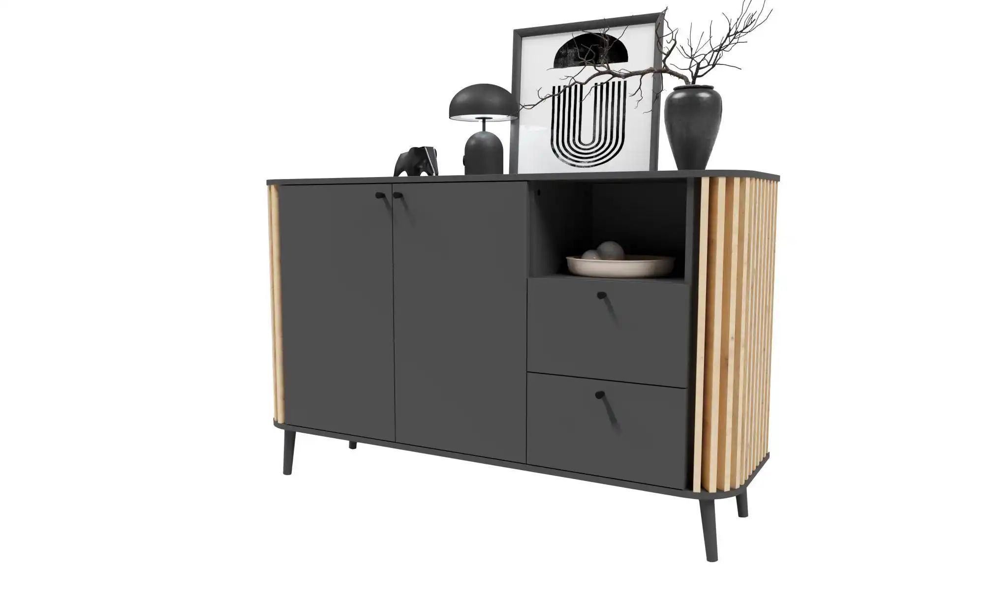 Kommode  Postilli ¦ grau ¦ Maße (cm): B: 138 H: 87,5 T: 40.0 Kommoden & Sid günstig online kaufen