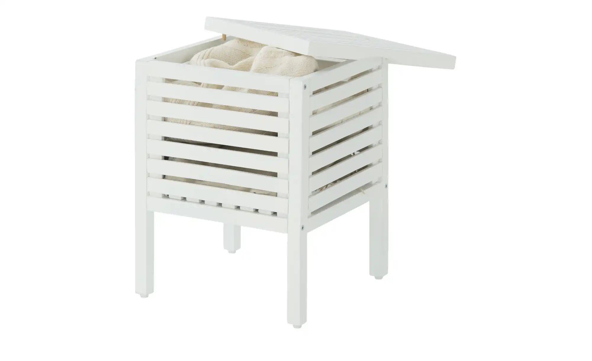 Aufbewahrungshocker  Oria ¦ weiß ¦ Maße (cm): B: 37 H: 50 T: 37.0 Polstermö günstig online kaufen