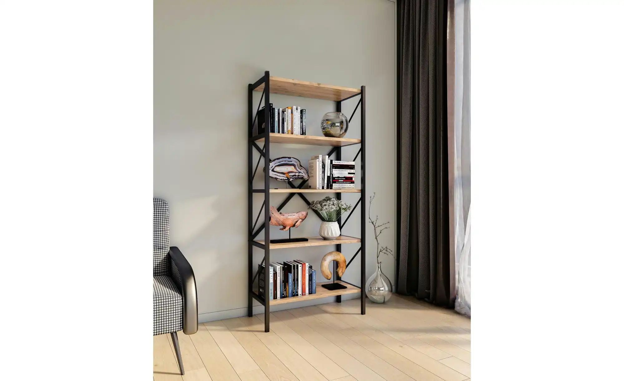 Standregal  Insasi ¦ holzfarben ¦ Maße (cm): B: 66 H: 160 Regale > Standreg günstig online kaufen