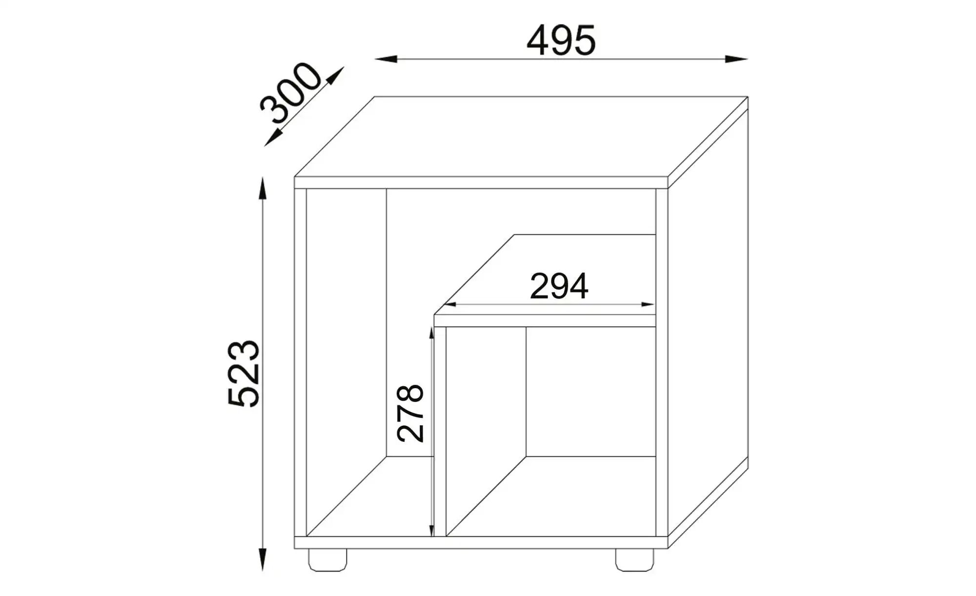 Thumbnail - Beistelltisch  Zeito ¦ holzfarben ¦ Maße (cm): B: 30 H: 55 Tische > Beistelltische > Beistelltische ohne Rollen - Höffne...