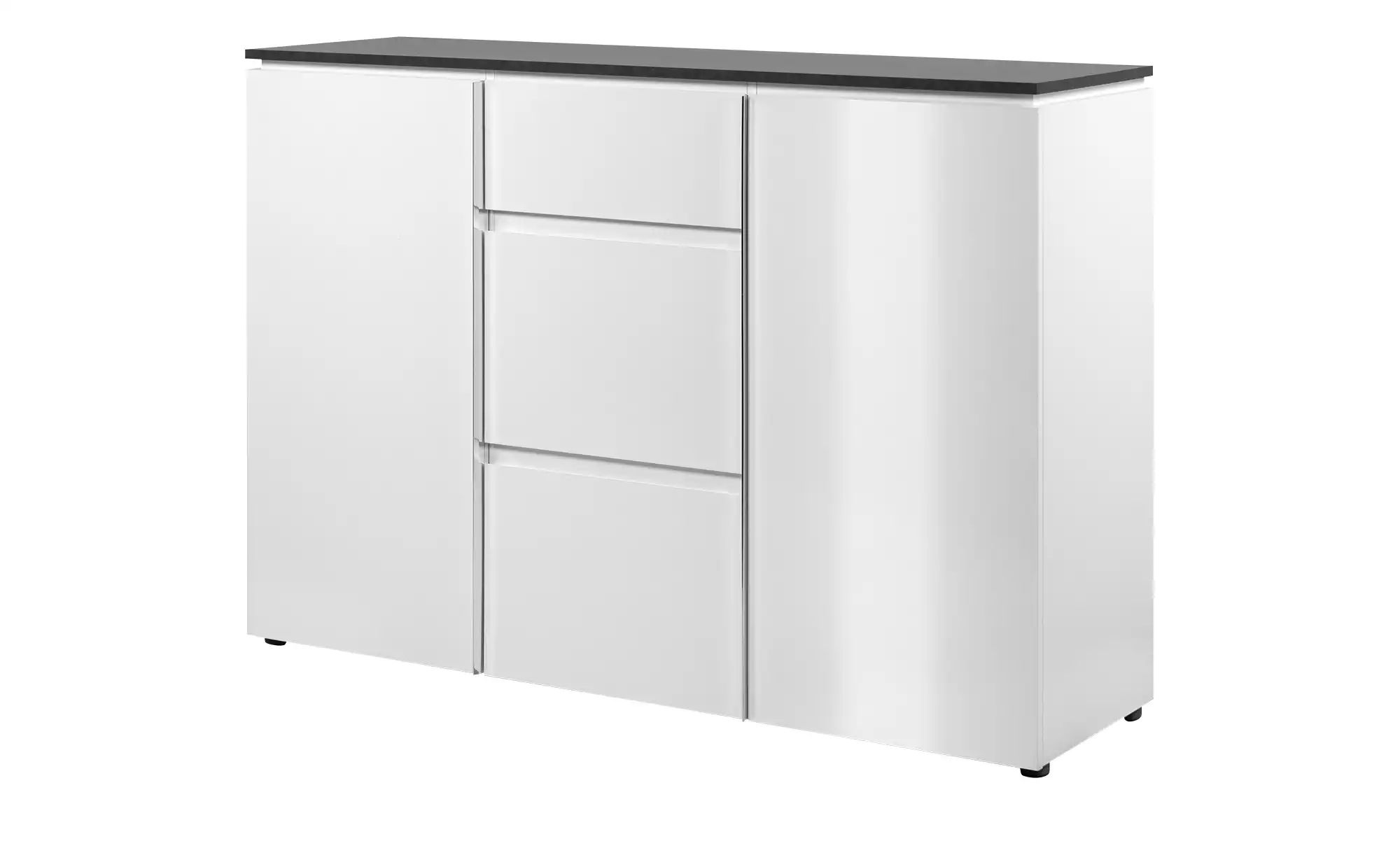 xonox.home Schuhschrank Kommode Sideboard Brest, Matera / Weiß Hochglanz, v günstig online kaufen