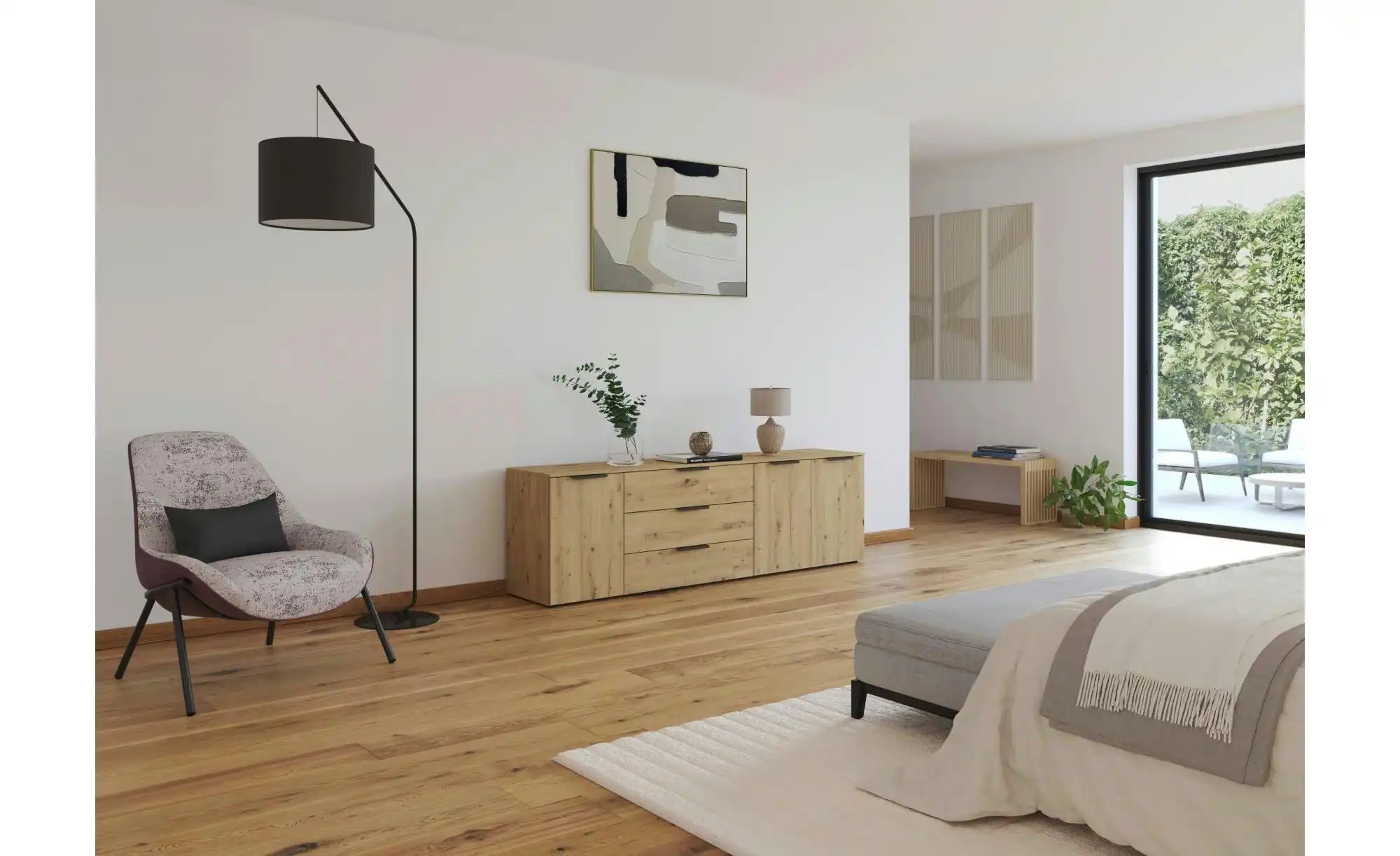 Sideboard  Frome ¦ holzfarben ¦ Maße (cm): B: 199 H: 61 Kommoden & Sideboar günstig online kaufen