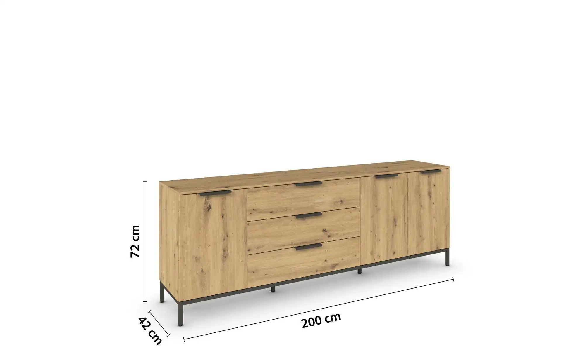 Thumbnail - Sideboard  Frome ¦ holzfarben ¦ Maße (cm): B: 199 H: 72 Kommoden & Sideboards > Sideboards - Höffner
