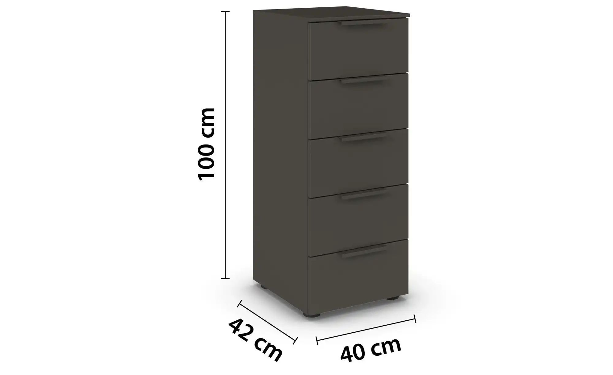Kommode  Flipp ¦ schwarz ¦ Maße (cm): B: 40 H: 100 Kommoden & Sideboards > günstig online kaufen