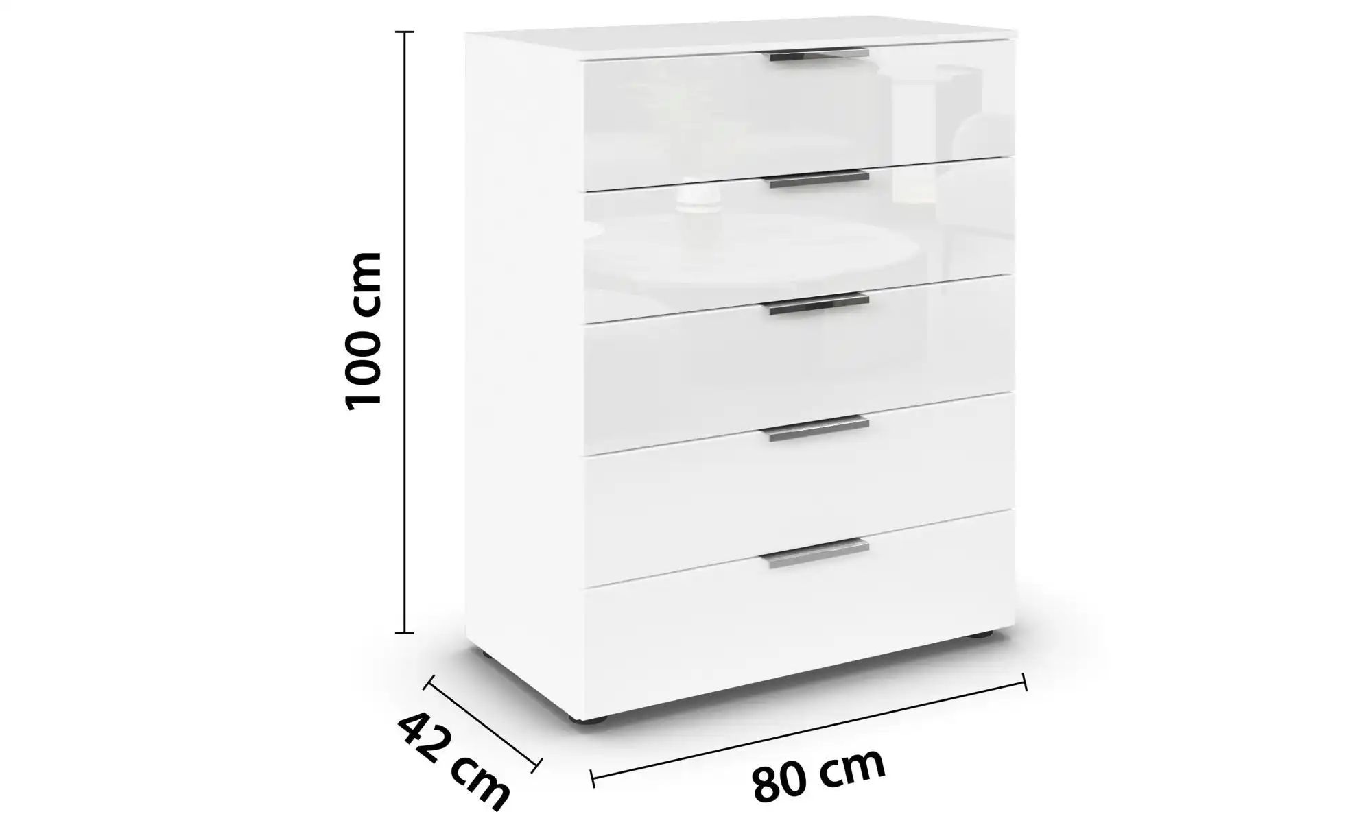 Kommode ¦ weiß ¦ Maße (cm): B: 80 H: 100 Kommoden & Sideboards > Kommoden - günstig online kaufen