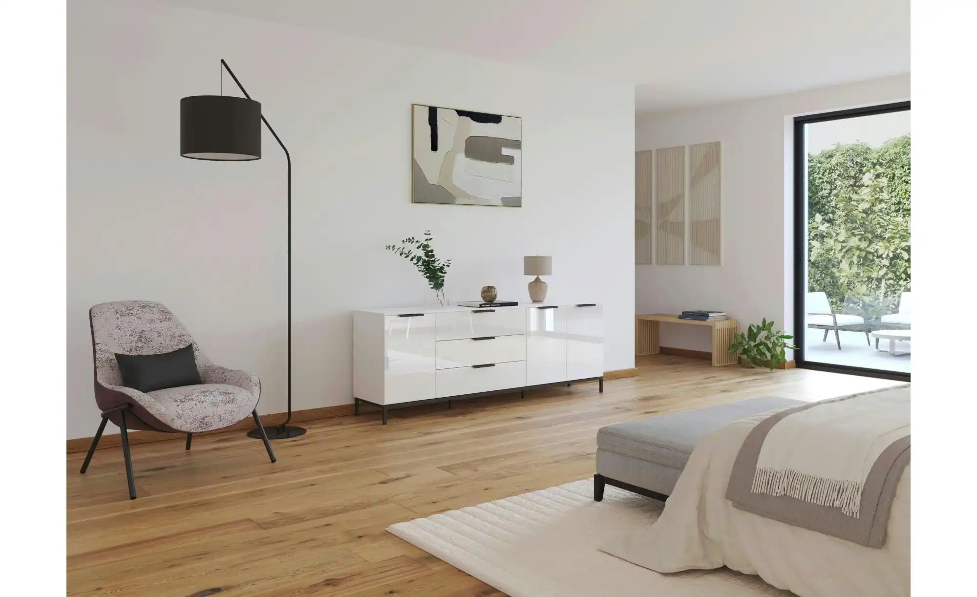 Sideboard  Frome ¦ weiß ¦ Maße (cm): B: 199 H: 72 Kommoden & Sideboards > S günstig online kaufen